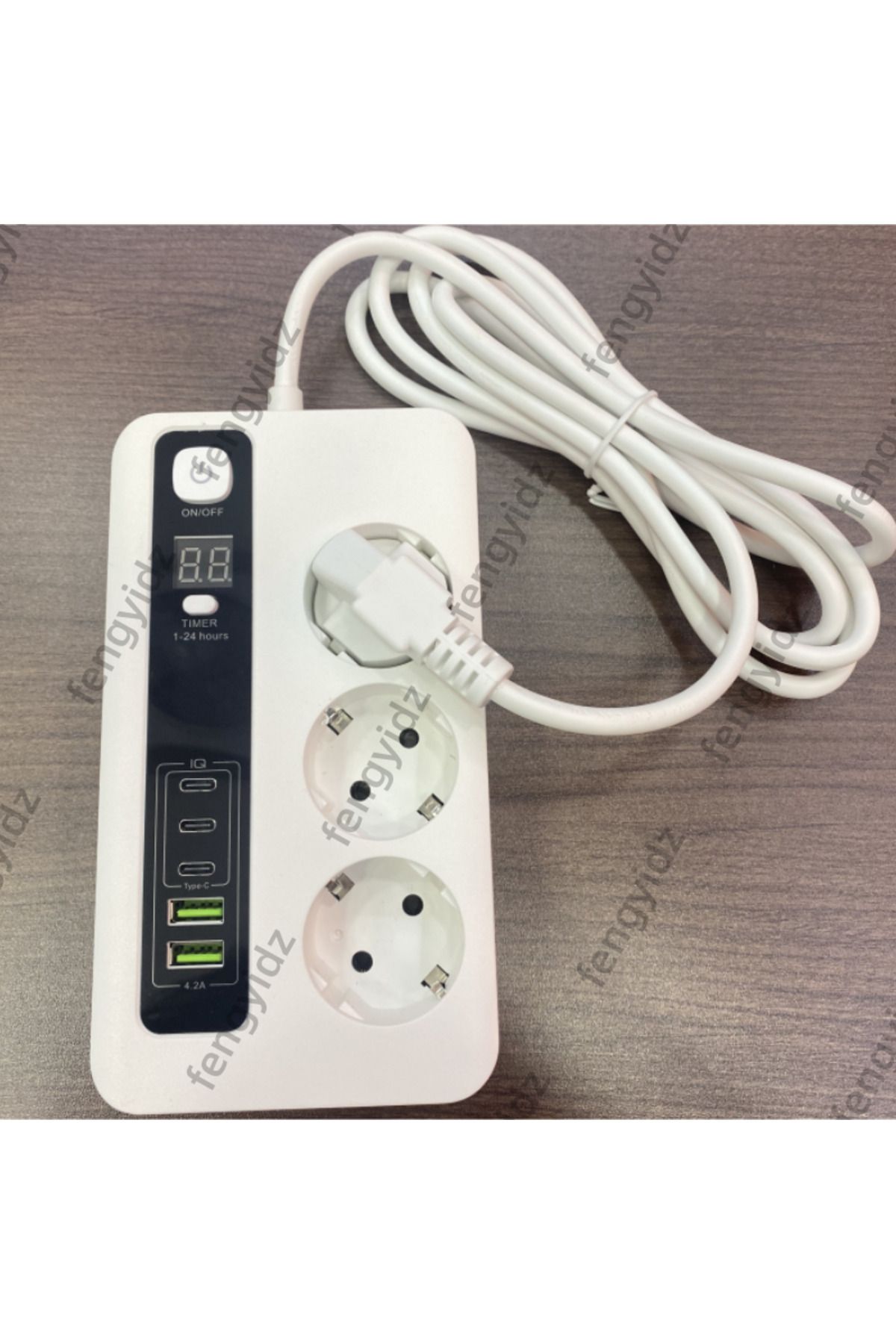 Choice-Timed Socket Multi-Socket Adapter 3 Way Sockets Ports Power Strip with  2 m Extension Cable EU So... 4