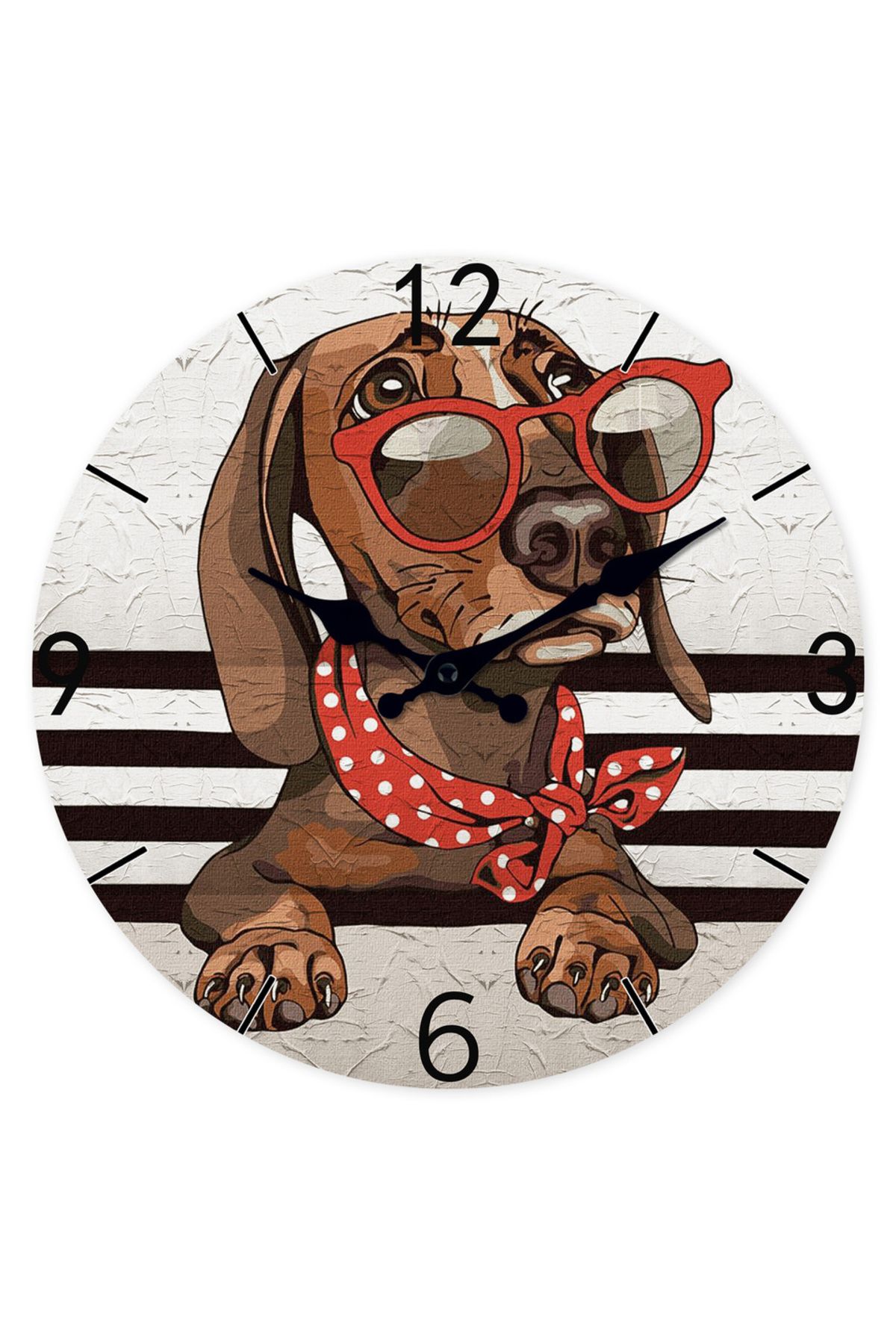Choice-Personalized Dachshund Red Glasses Wooden Wall Clock Living Room Bedroom Kitchen Home Decoration ... 2