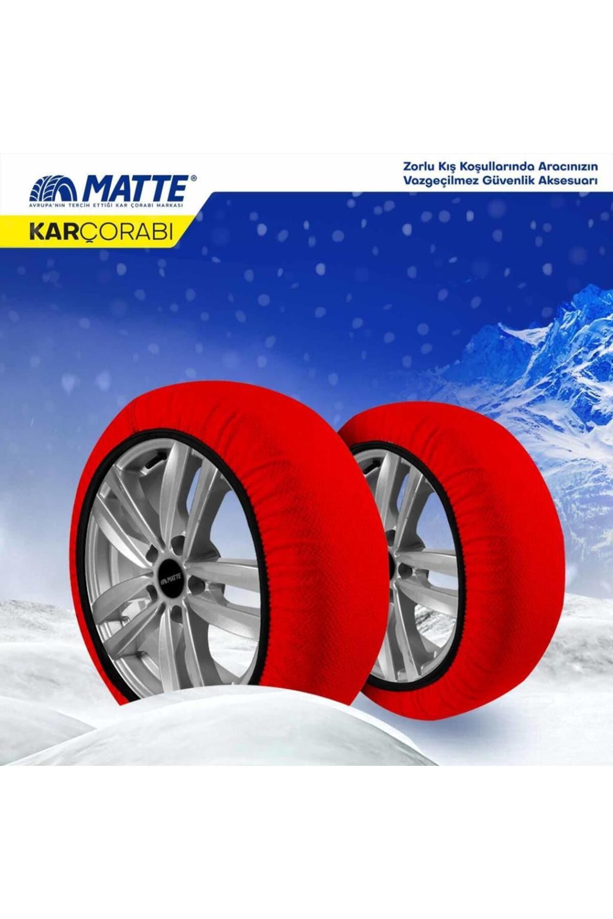 Matte-Snow Socks 245/70 R15 Snow Chain Equivalent 2x-large Red 5