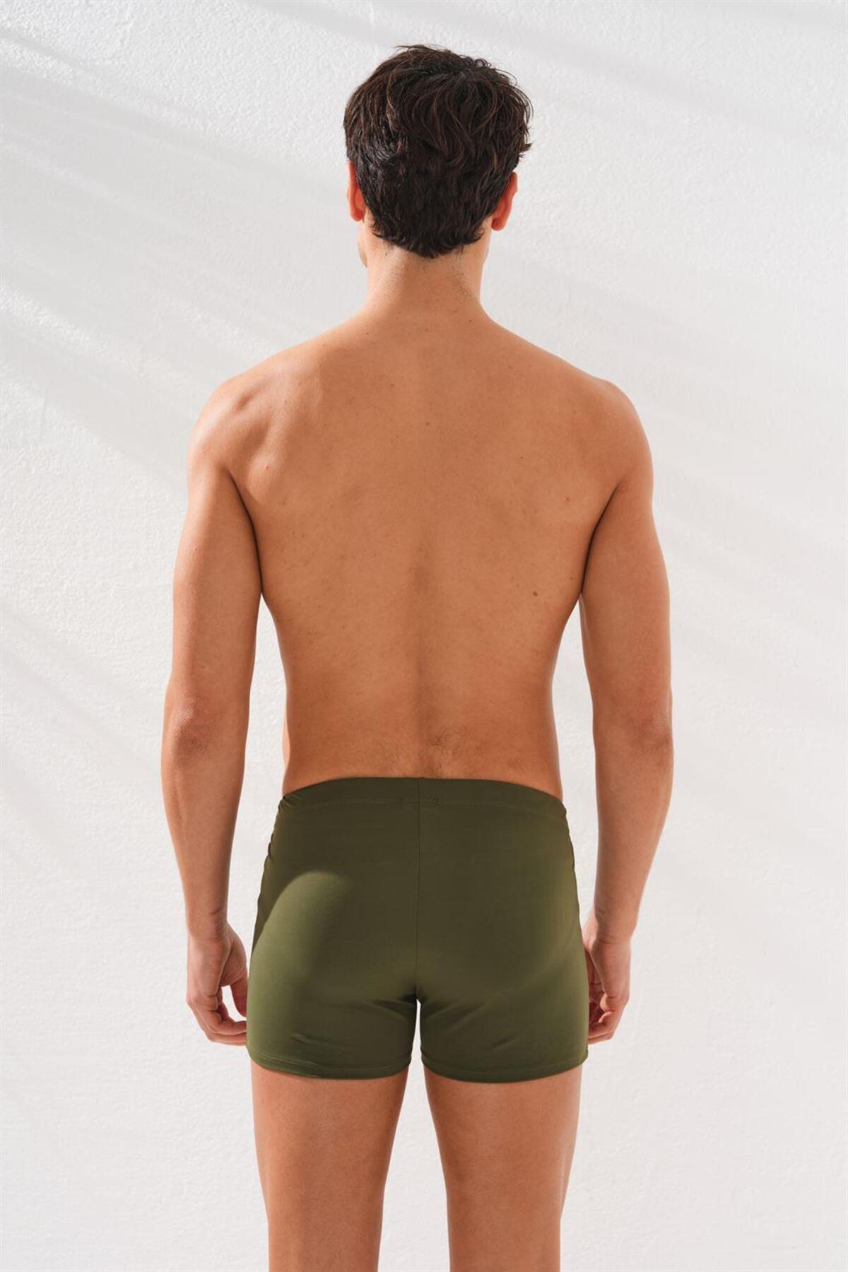 شورت شنا مردانه خاکی رنگ ۲۳۱۷۰۶ مردانه راسته | پیر کاردین Pierre Cardin 231706 - تصویر 2