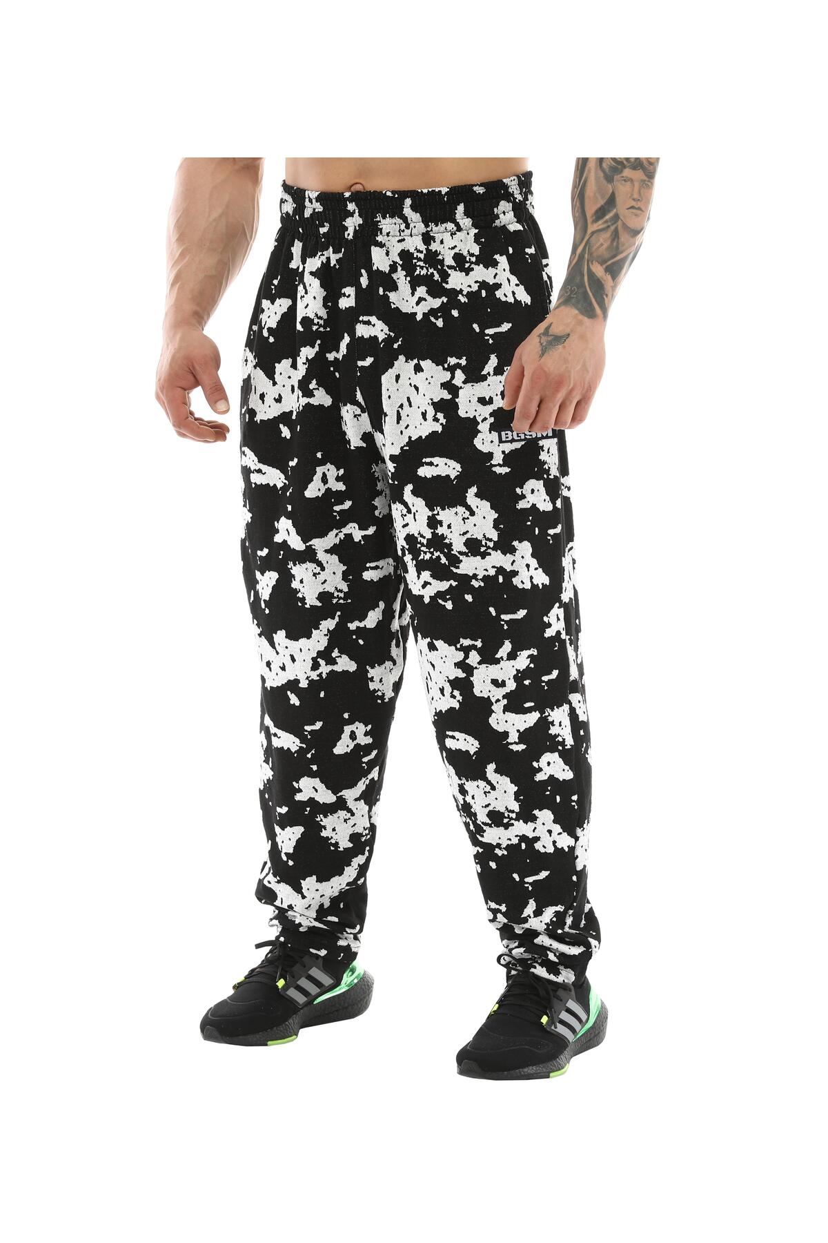 BGSM Loose Fit Desenli Eşofman Altı Bodybuilding Pantolon BGSM