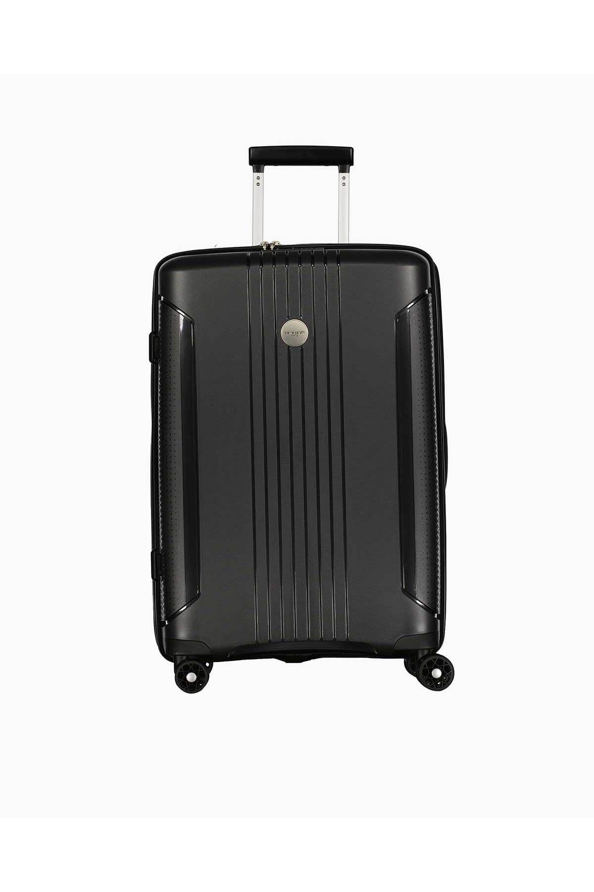 چمدان 60 سانتی متری مشکی یونیسکس سایز متوسط ​​04pc7060-02 Pierre Cardin