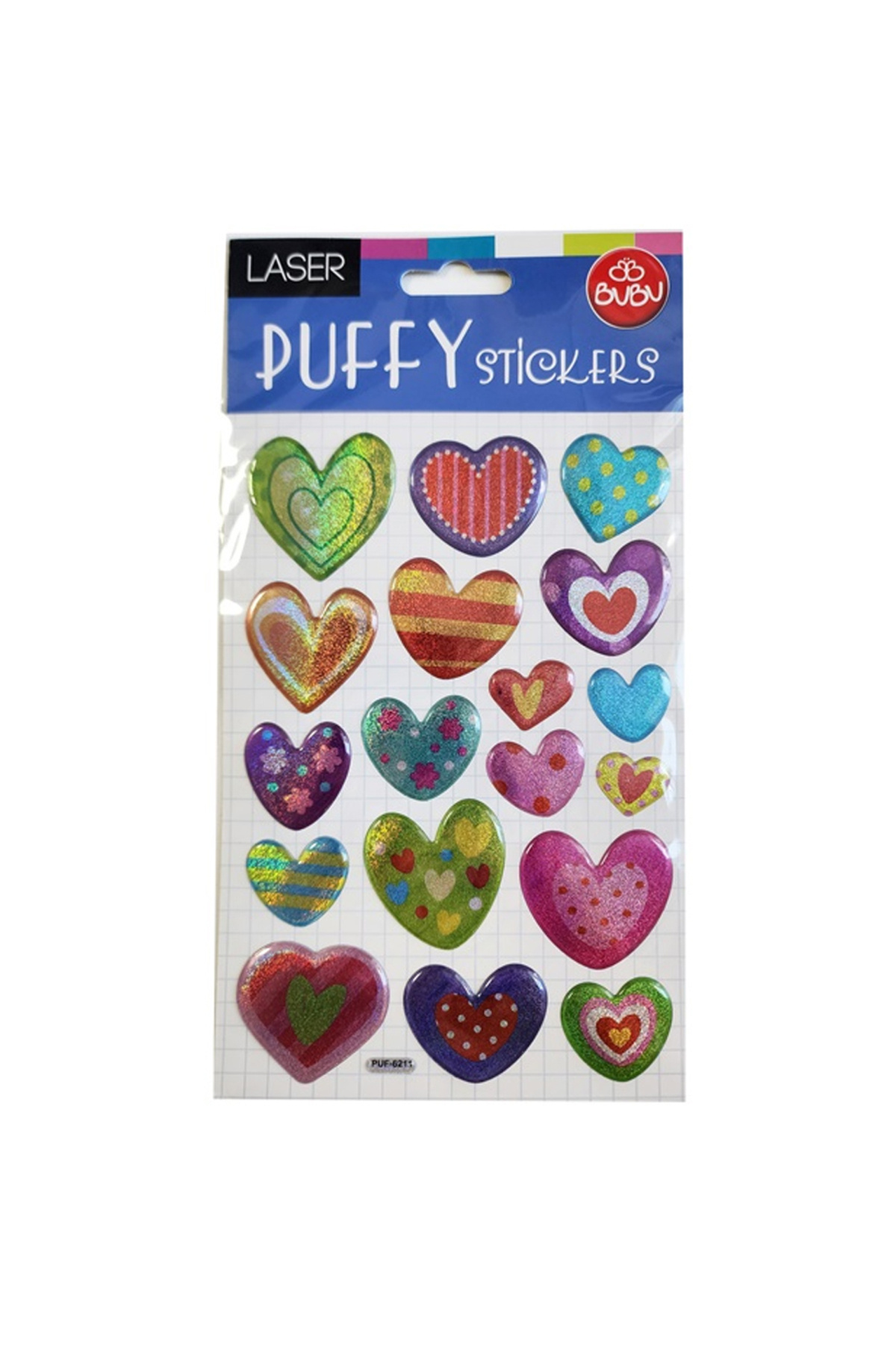 Bubu Bu-Bu Damla Sticker Kalp 12,5x23,5 PUF-6211