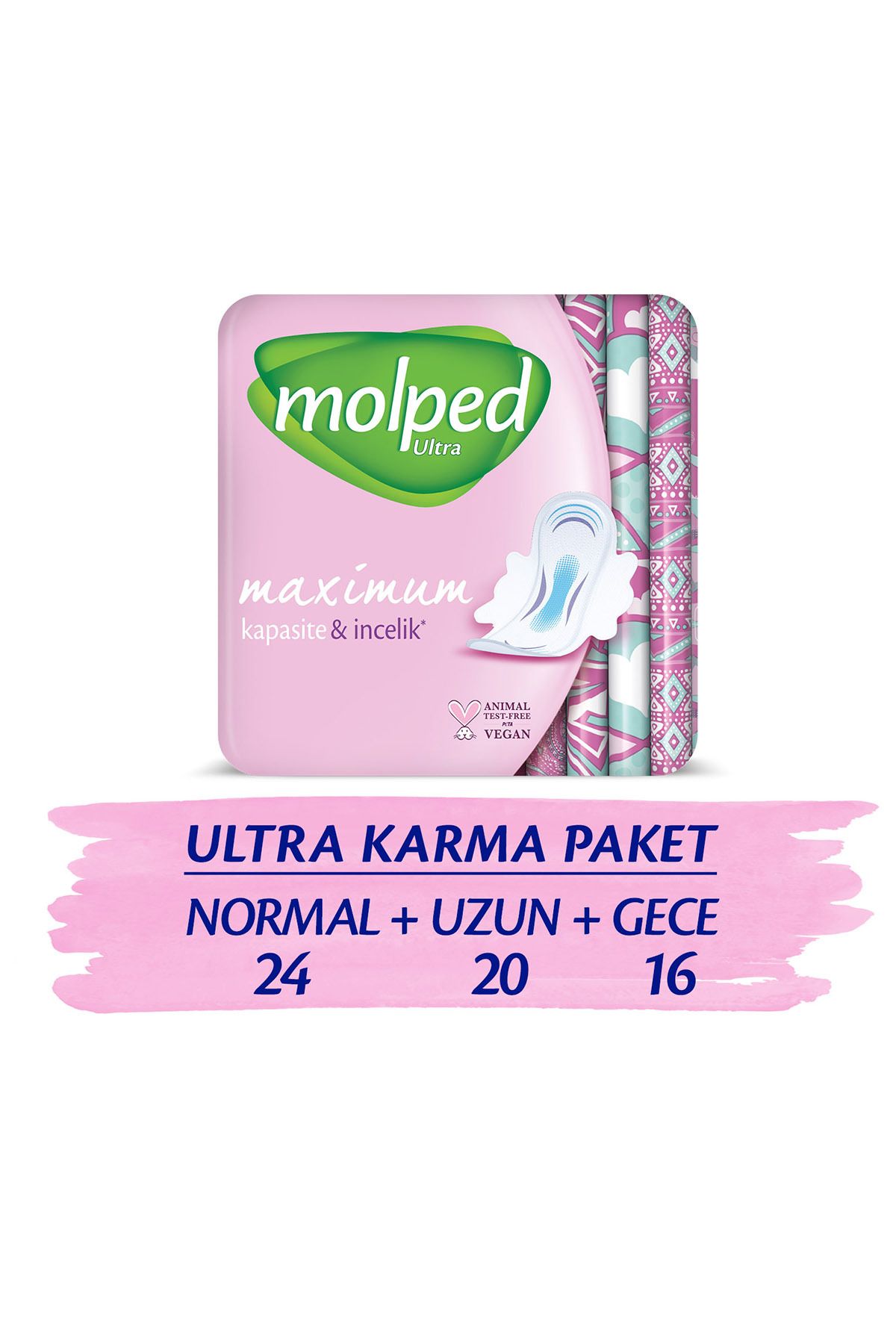 Molped Ultra Hijyenik Ped Süper Ekonomik Karma Paket 60 Adet