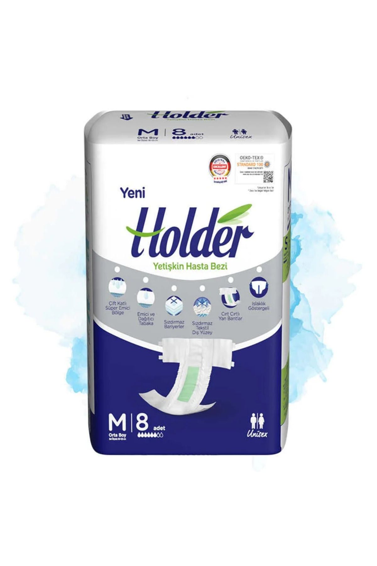 Holder Medium Yetişkin Hasta Bezi - 8 Adet