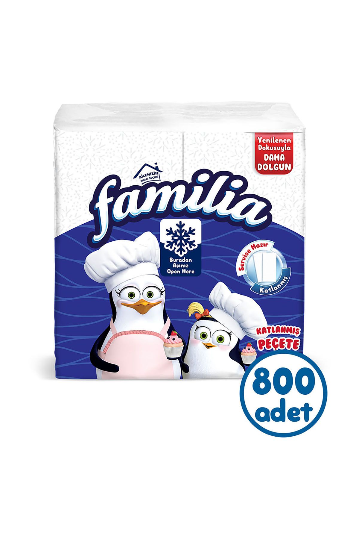 Familia 100'lü Katlanmış Peçete (8 PAKET X 100 YAPRAK)