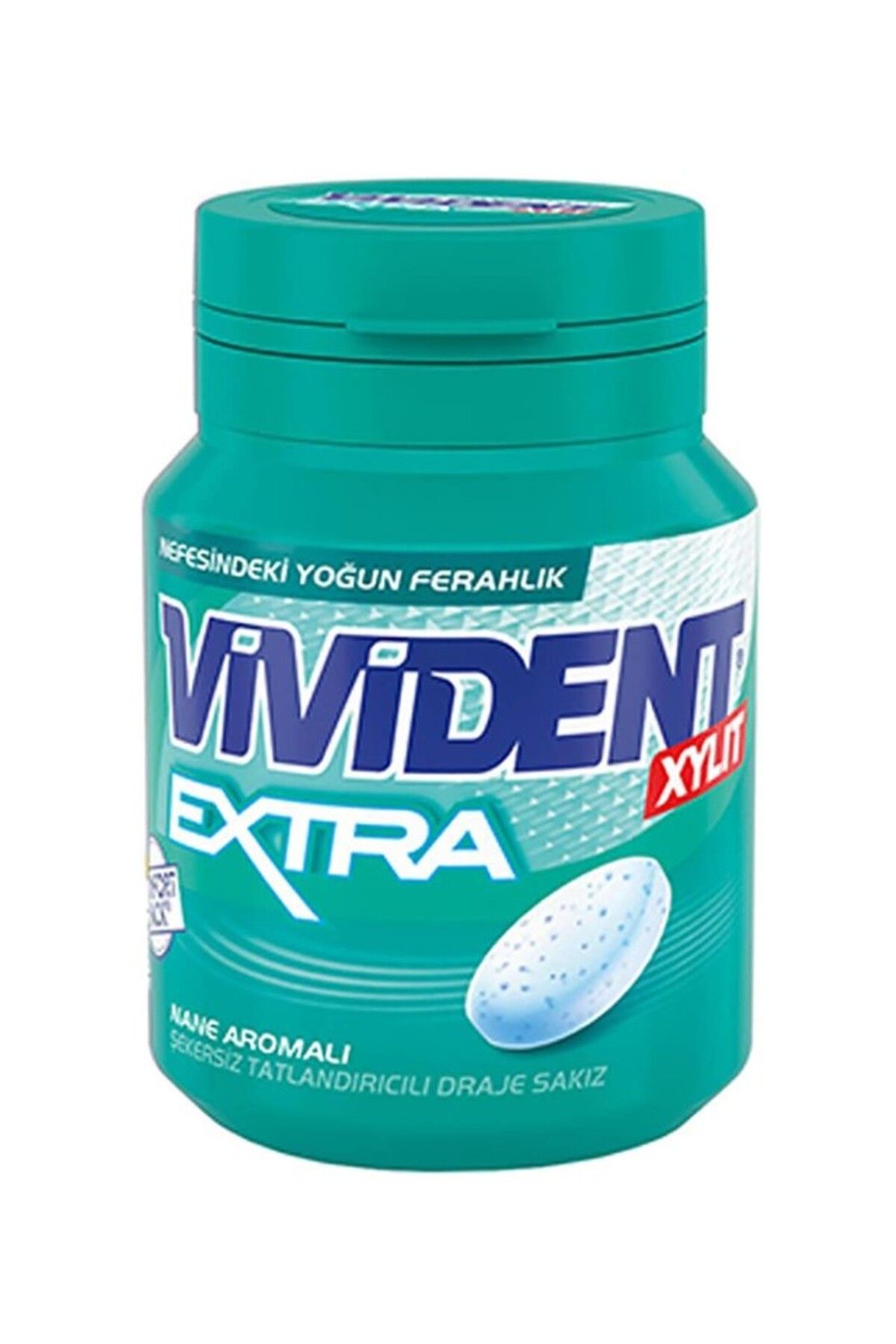 Vivident Extra Mentol-Nane Aromalı Şekersiz-Tatlandırıcılı Draje Sakız Kutu 66g