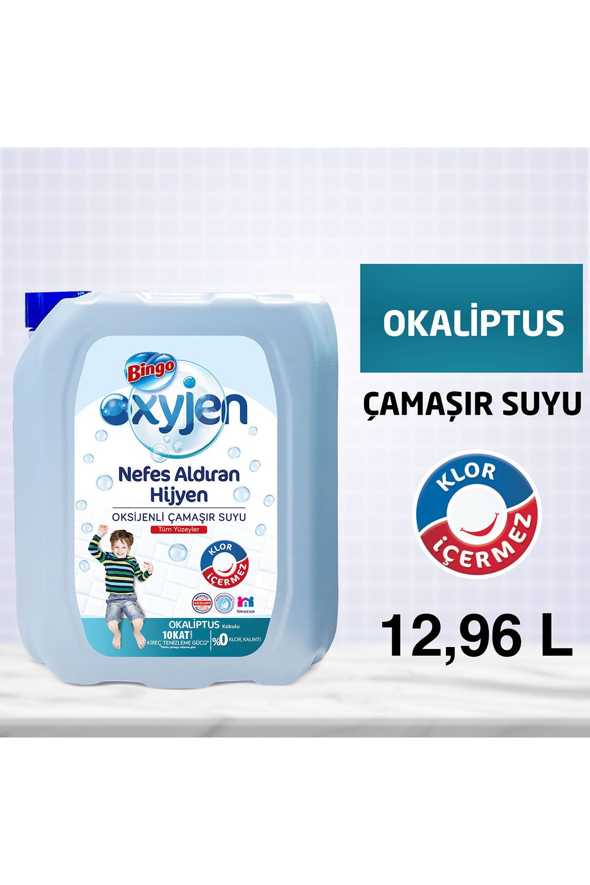 Bingo Oksijen Çamaşır Suyu 3,24 Lt Okaliptus 4'lü