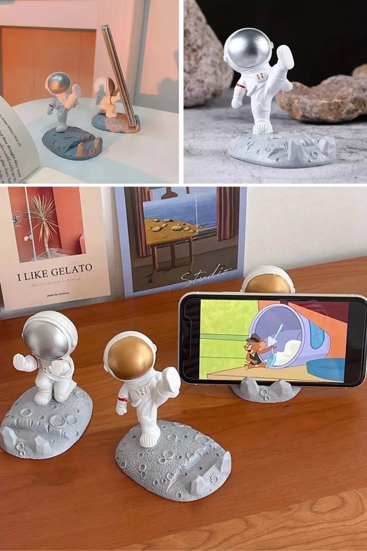 NİLİN VADİSİ Mini Astronot Model Telefon Ve Tablet Tutucu Stand