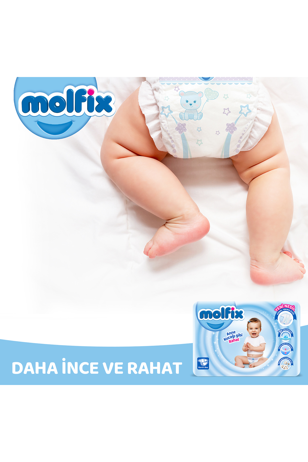 Molfix Bebek Bezi 3 Beden Midi Ultra Ekonomik Paket 120 Adet fotoğrafı 7 (önizleme)