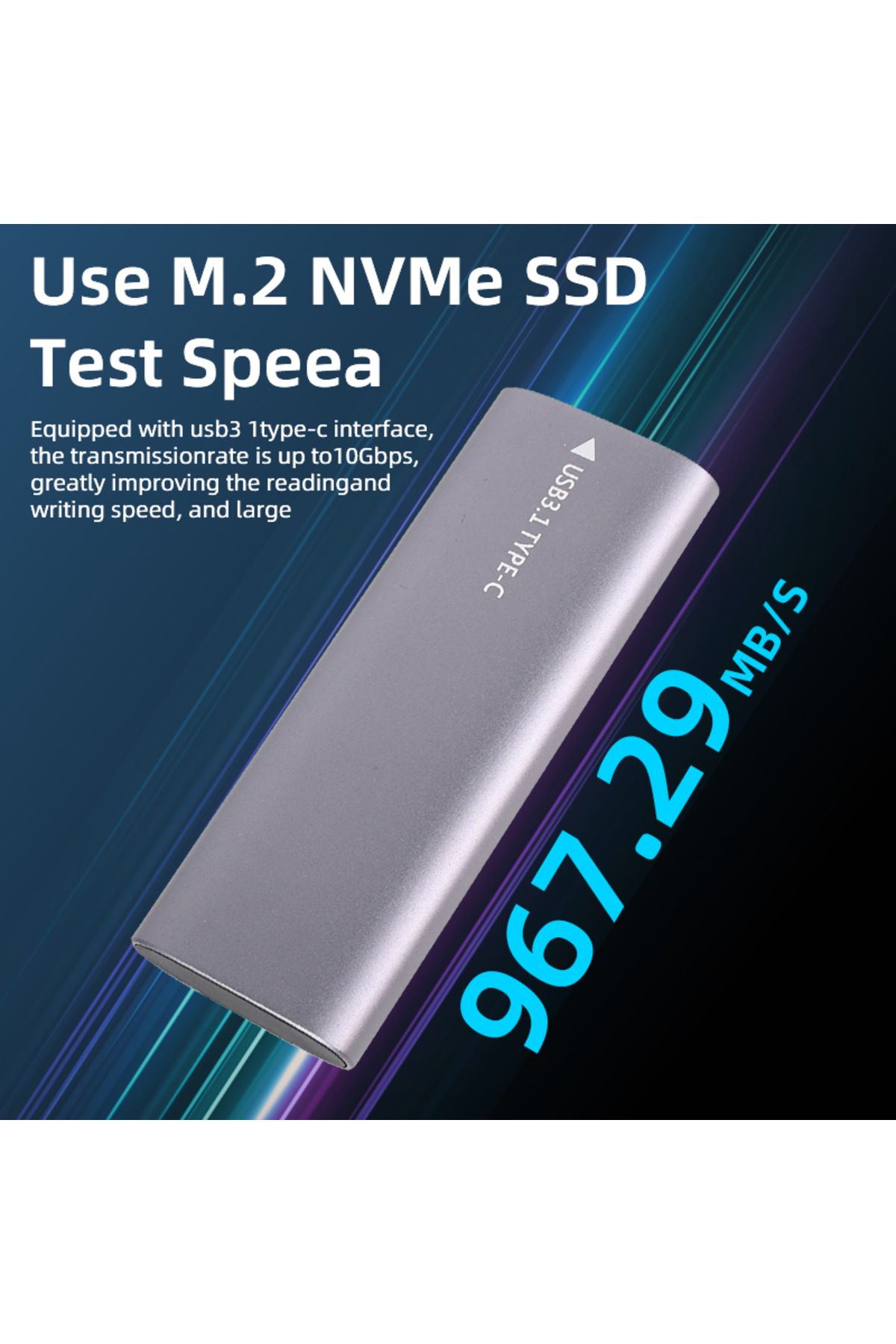 MayAug-M2 NVMe SSD Case 10Gbps HDD Box M.2 NVME NGFF To USB 3.1 External SSD Enclosure Type-A to Type-C ... 3