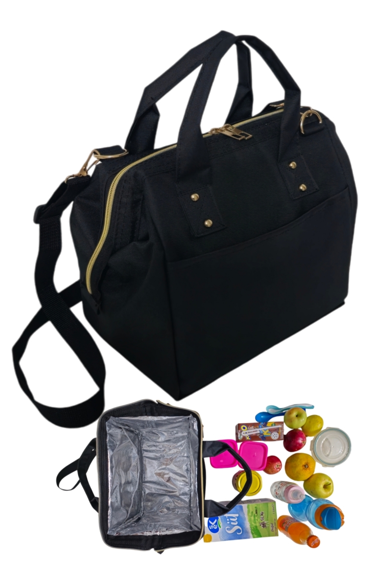 USF Anne Bebek Askılı Taşıma Çantası Isı yalıtımlı Termal Termoslu Yemek, Mama, Beslenme, Gıda Çantası fotoğrafı 4 (önizleme)