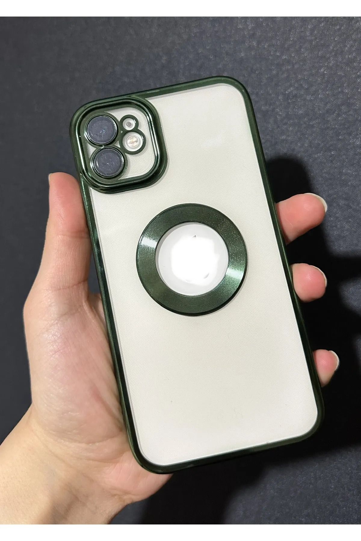 Balerion Iphone 11 Uyumlu Delikli (KÖŞELİ 12 GÖRÜNÜMLÜ) Derin Mor (KAMERASI LENSLİ) Lazer Kılıf