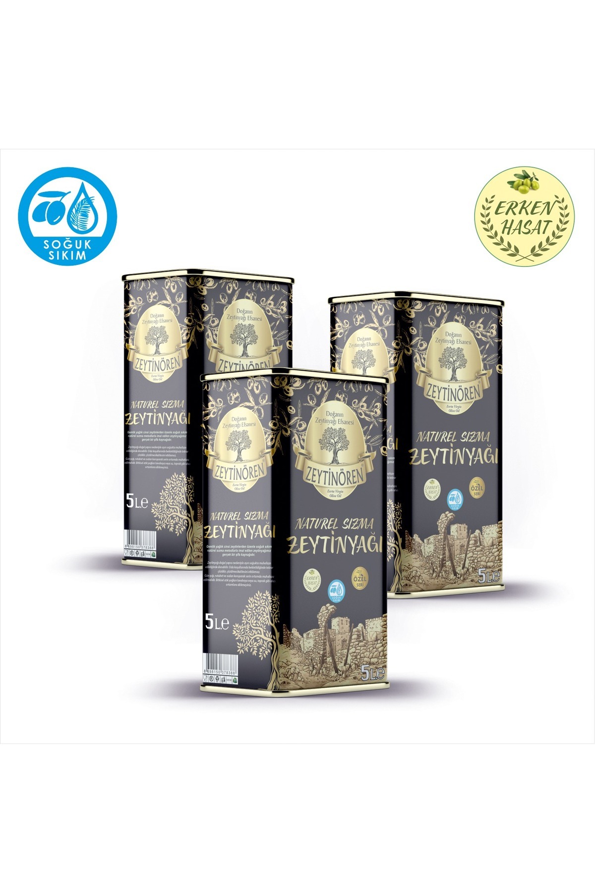 Zeytinören 15 Lt Natürel Sızma Soğuk Sıkım Erken Hasat Zeytinyağı