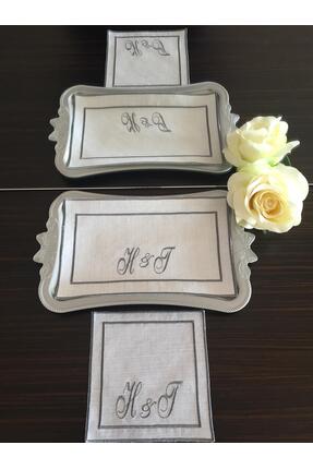 AFA TASARIM Söz & Nişan Tepsisi Için Söz Mendili ,tepsi Örtüsü , Kişiye Özel ...