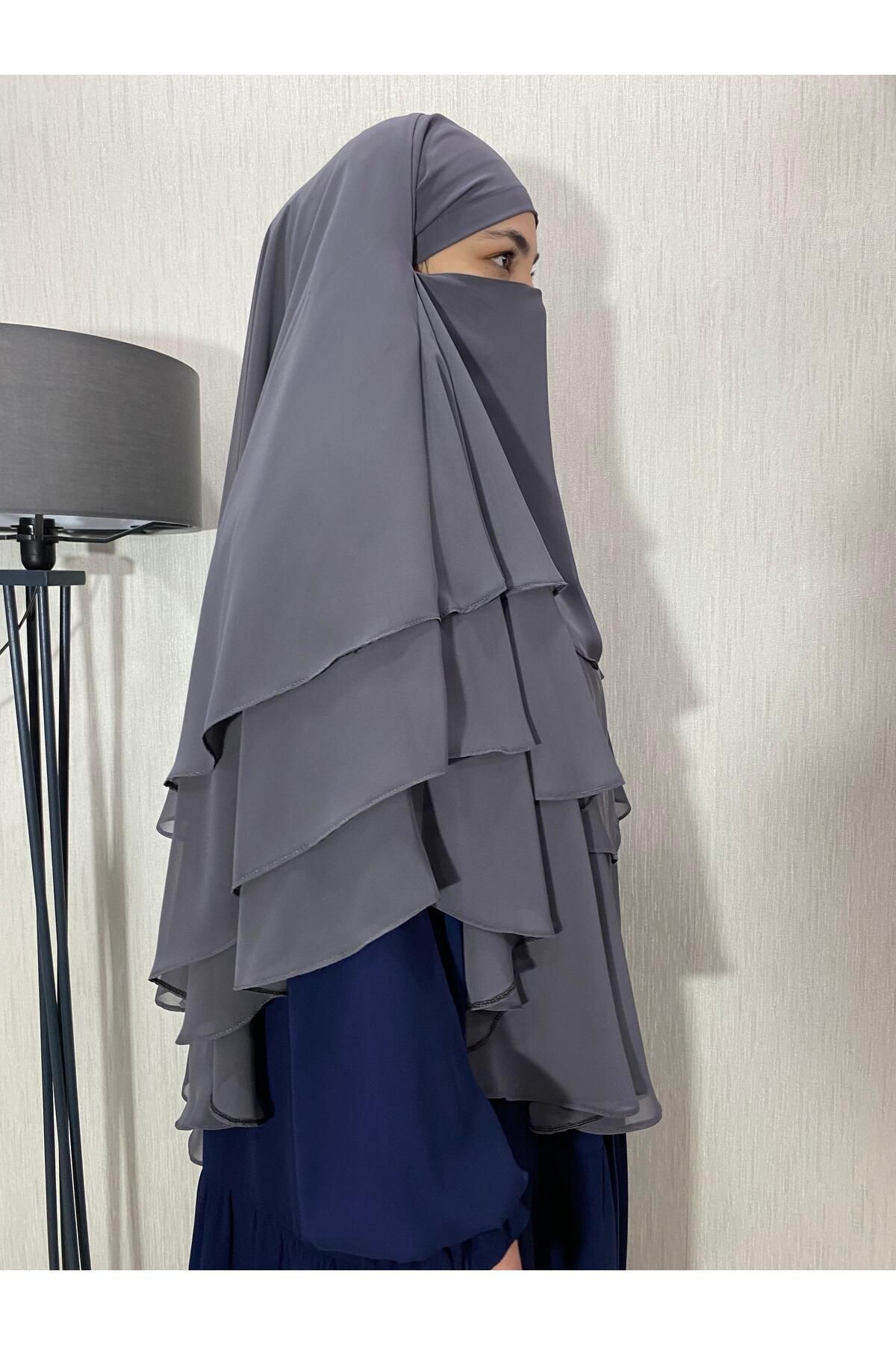 ARKARLİN-3-Layer Veiled Souffle - Hijab Super Draped Multi Chiffon 3