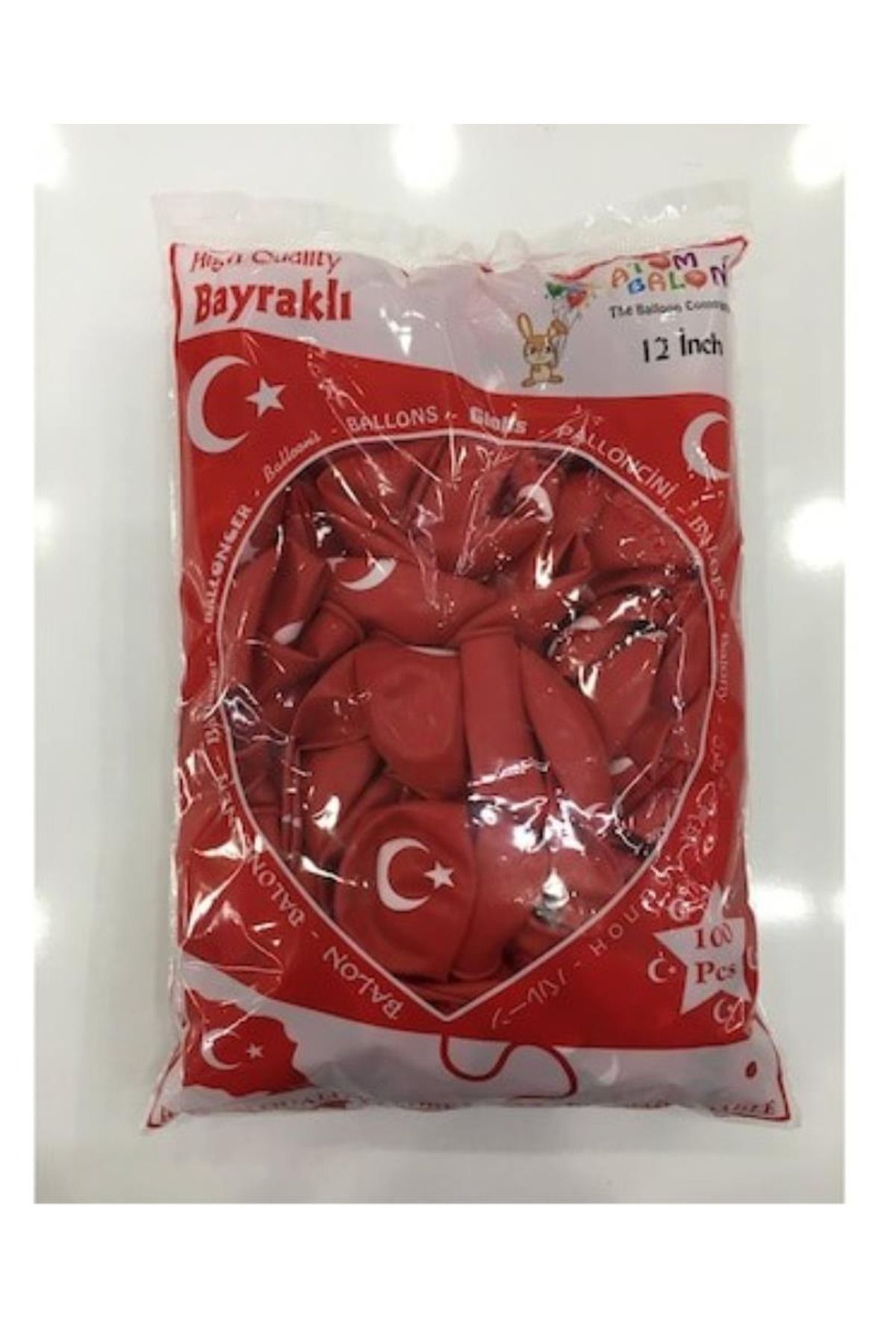 Mu Art Baskılı Ay Yıldızlı Balon 100'Lü - Kodu : Orc.B.Evi.36