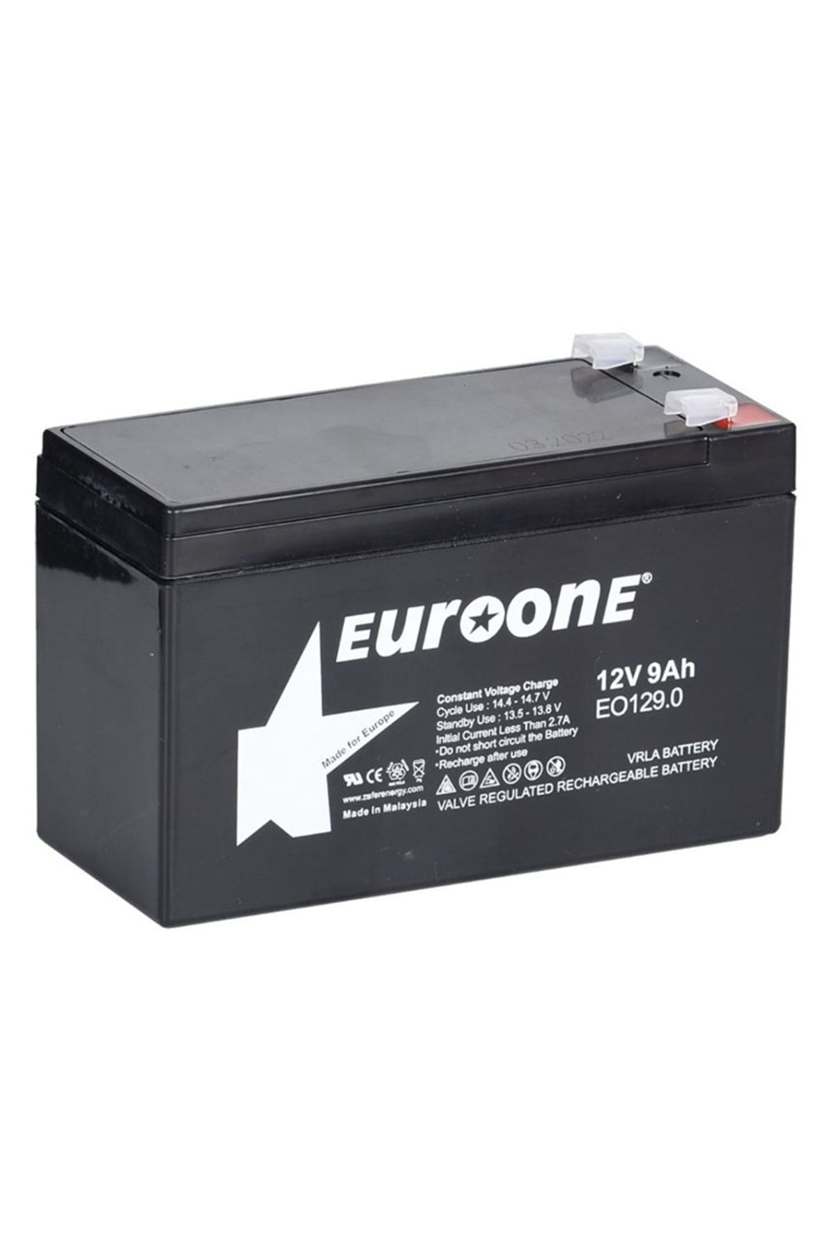 demila EUROONE EO-1212 12 VOLT - 12 AMPER AKÜ (151 X 98 X 95 MM) (4767) - MLA8746-9873