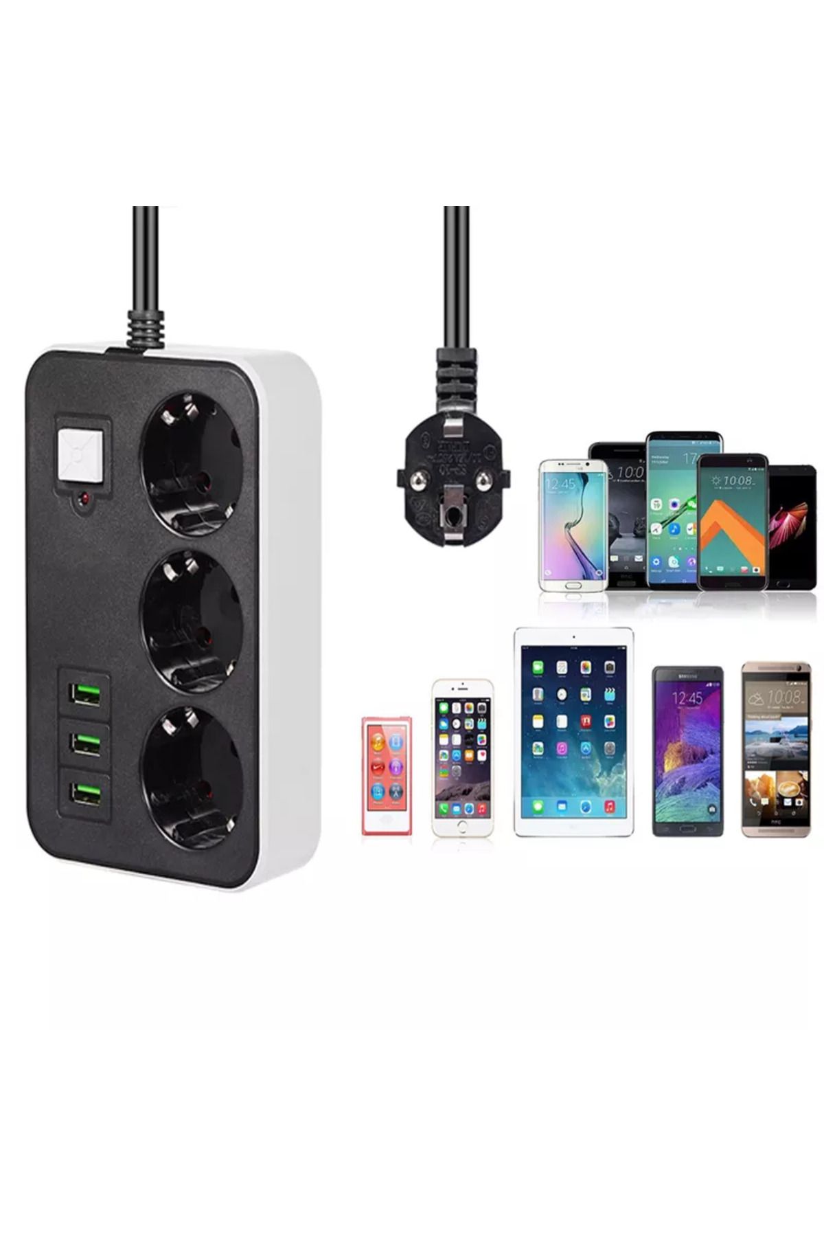 RubyBoutiques-3-Plus 1.8 m Surge Protected Socket with 3 USB (4767) - Blc1276-1510 5