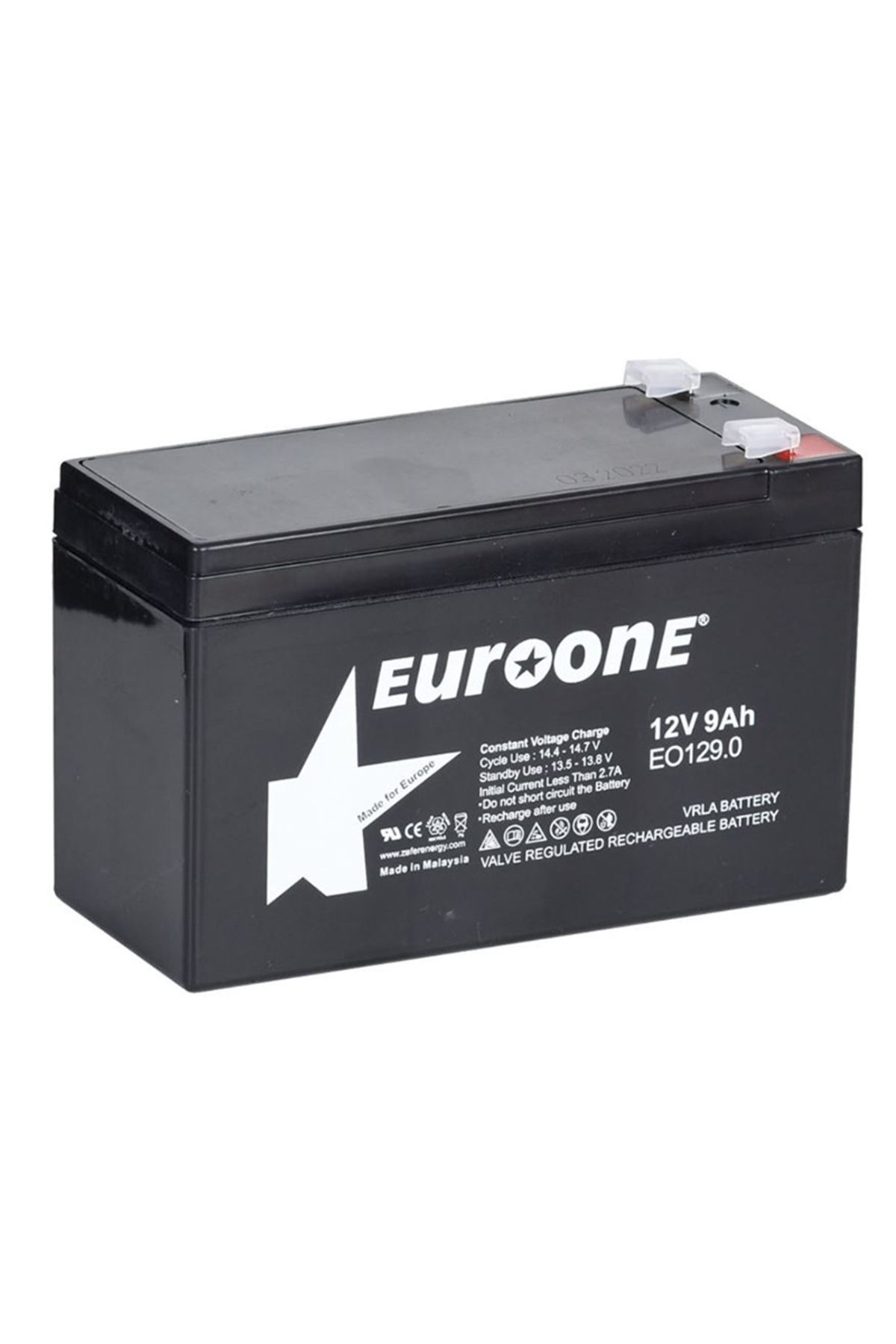 Narnuga EUROONE EO-129.0 12 VOLT - 9 AMPER AKÜ (150 X 65 X 90 MM) (4767) - MCT1312-4627