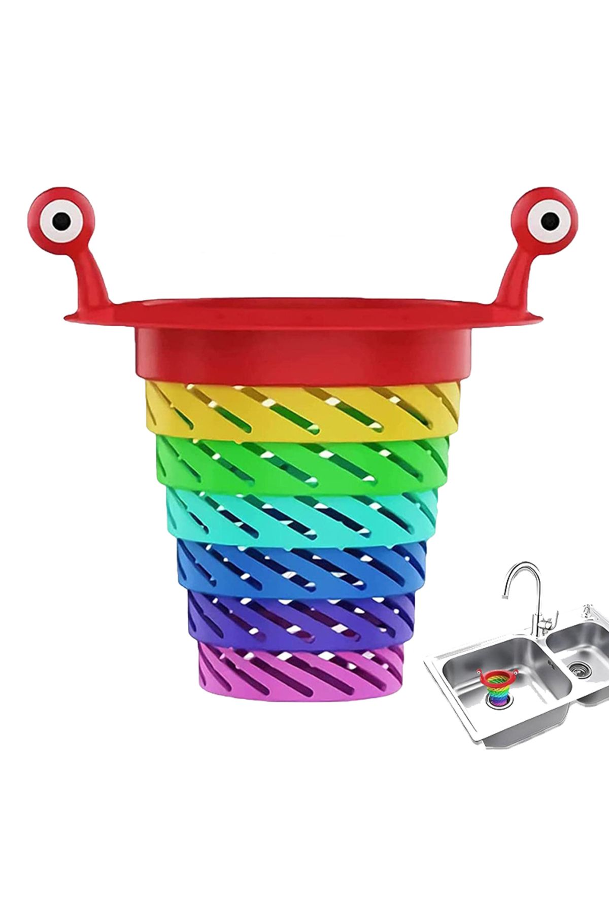 Mu Art Renkli Mutfak Lavabo Süzgeci (4767)