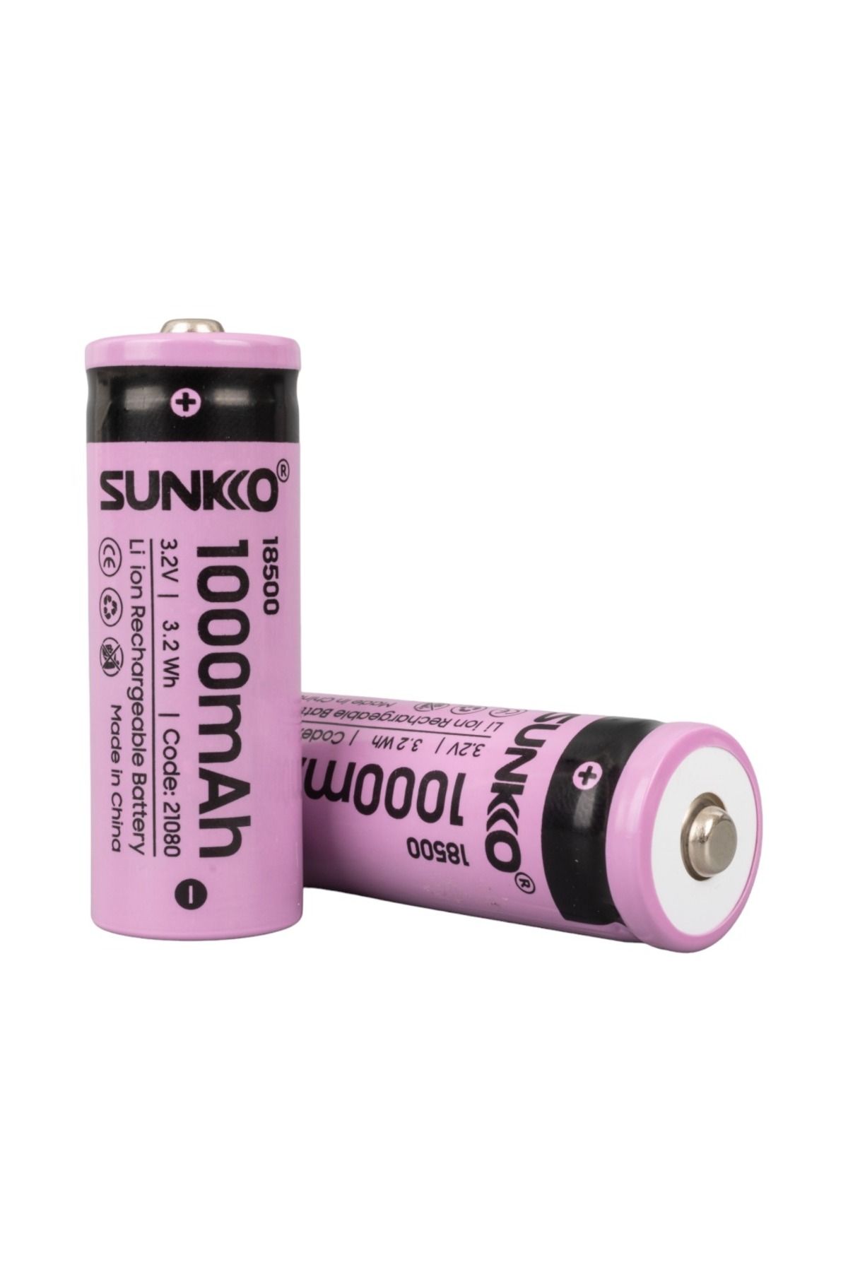 feifei SUNKKO IFR 3.2 VOLT 1000 MAH 18500 ŞARJ EDİLEBİLİR PİL (2Lİ PAKET) (4767) - AYS8749-7741