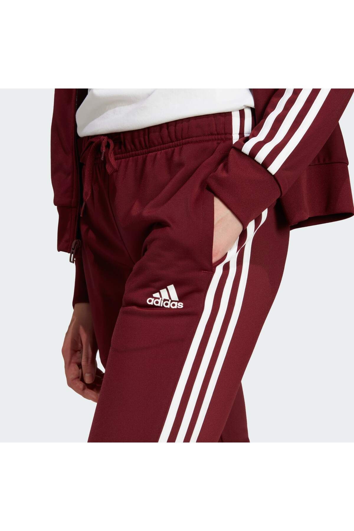 شلوار ورزشی زنانه آدیداس مدل Primegreen Essentials Warm-Up Slim Tapered 3-Stripes adidas