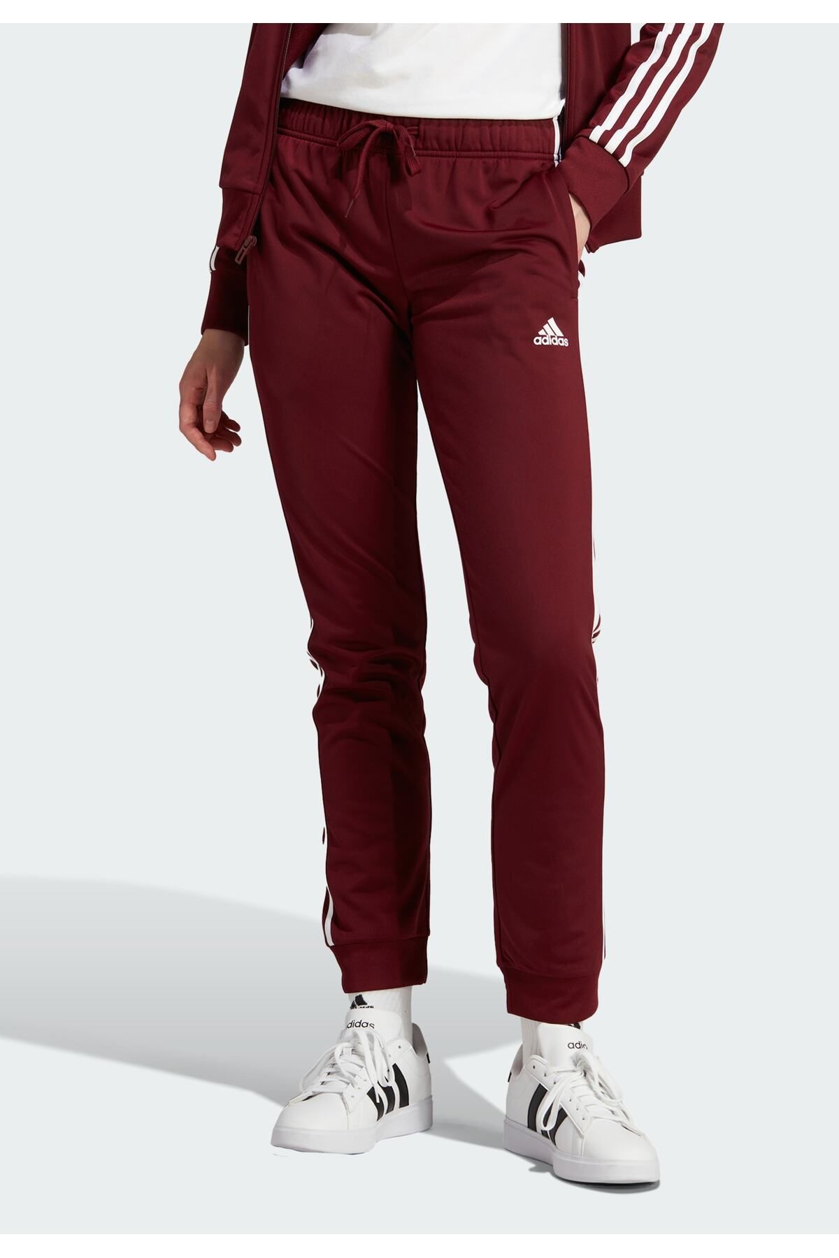 شلوار ورزشی زنانه آدیداس مدل Primegreen Essentials Warm-Up Slim Tapered 3-Stripes adidas