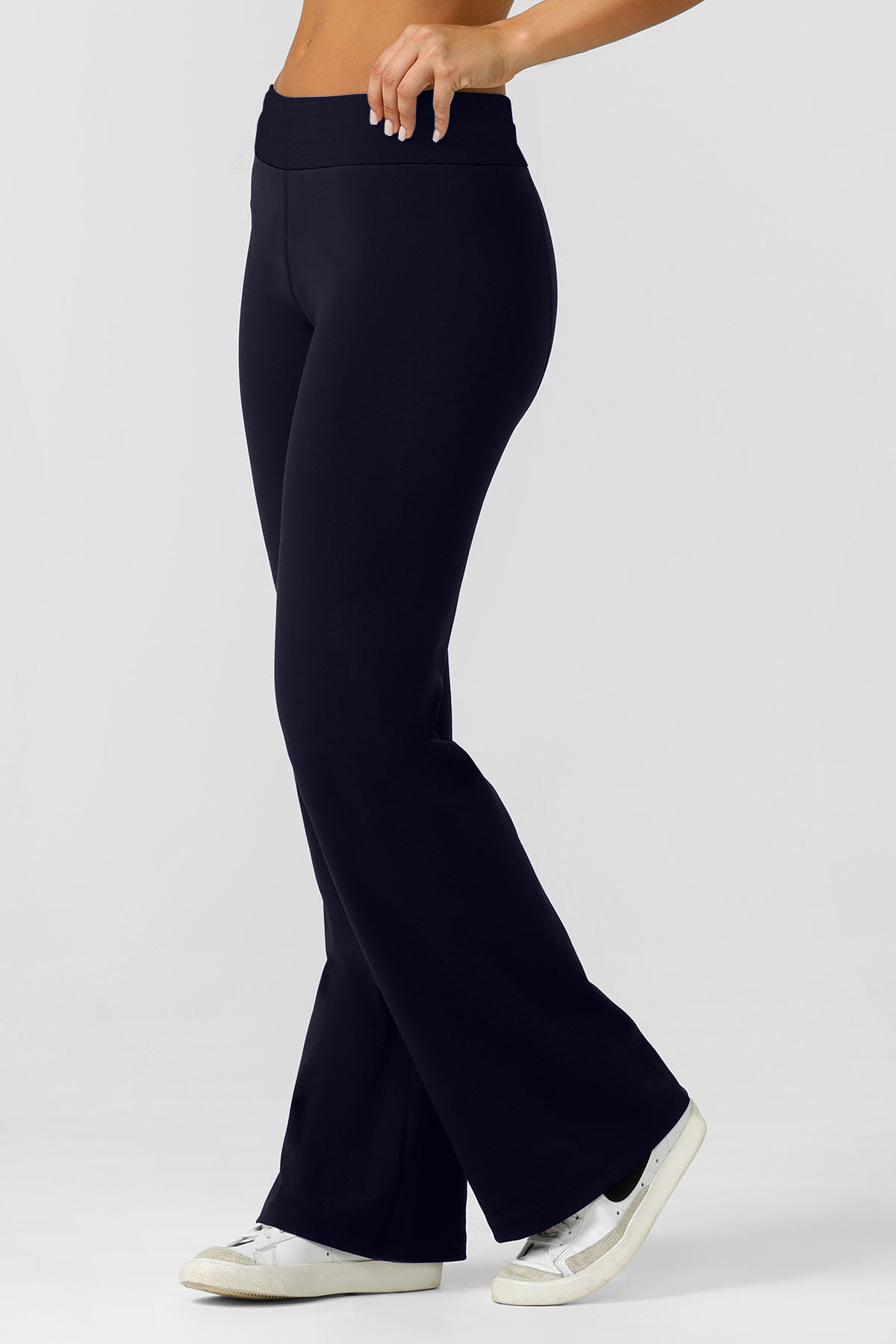 bilcee-Women's Noisy Navy Taki High Waist Flare Pants and Sweatpants 3