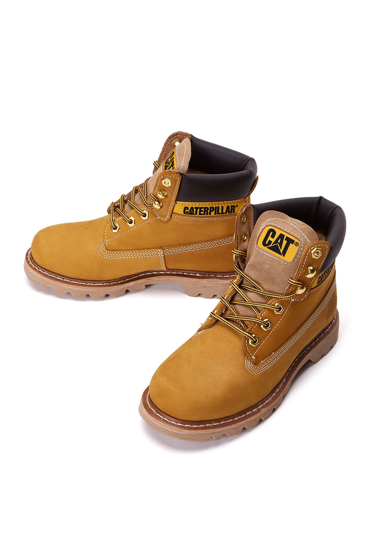 چکمه‌های چرمی مردانه Cat Erpillar Mustard Colorado Nubuck 015m100031