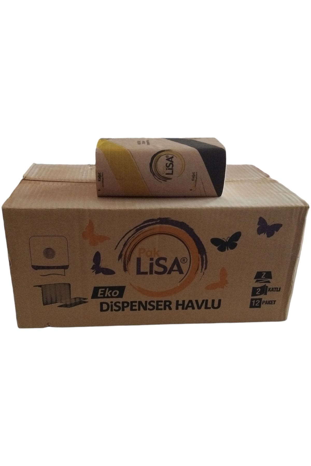 lisa Pak Lisa Eko Dispenser Havlu 2 Katlı 12 Paket