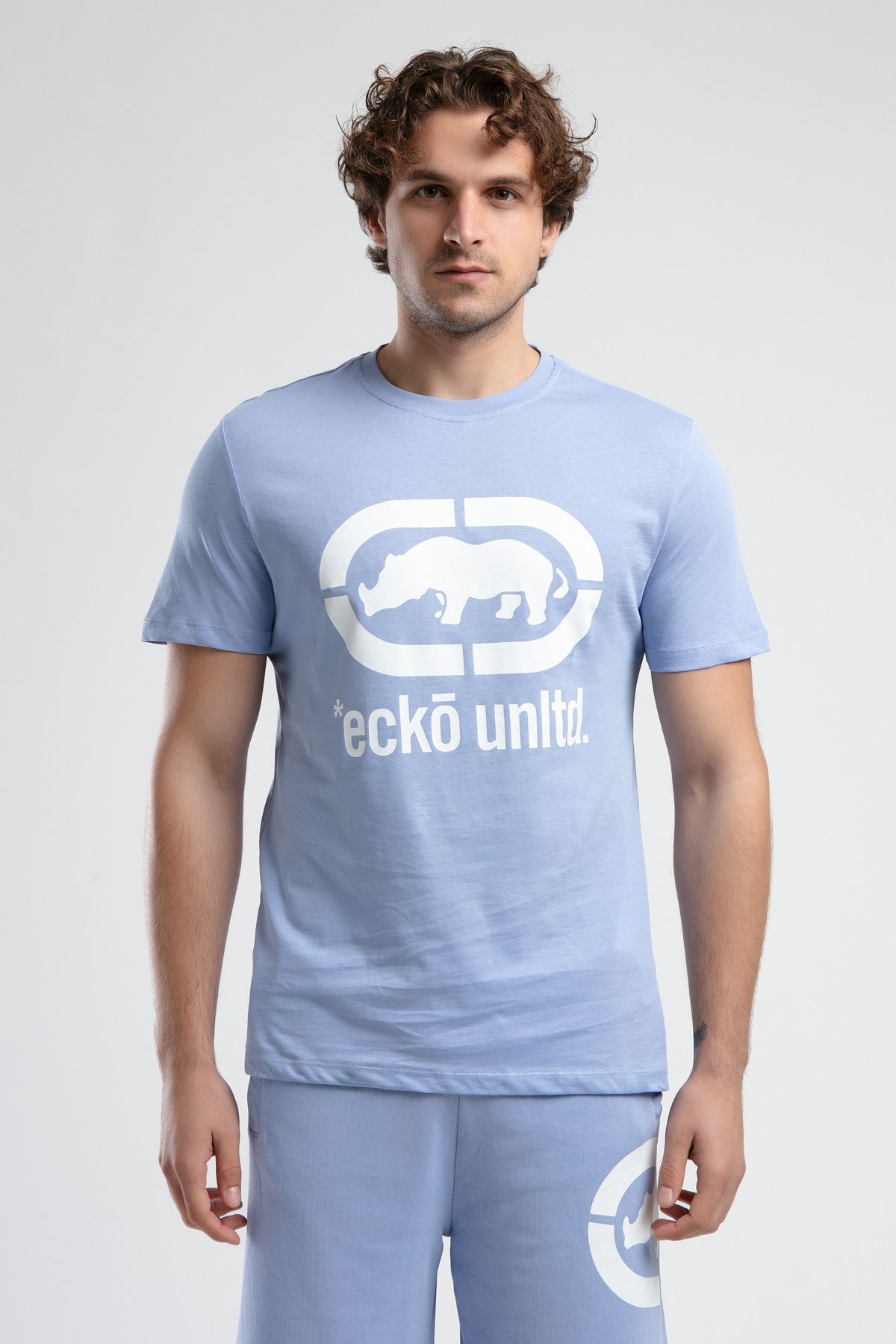 ECKO UNLTD-Tricou pentru bărbați MARC Blue Crew Neck Printed Standard Fit 1