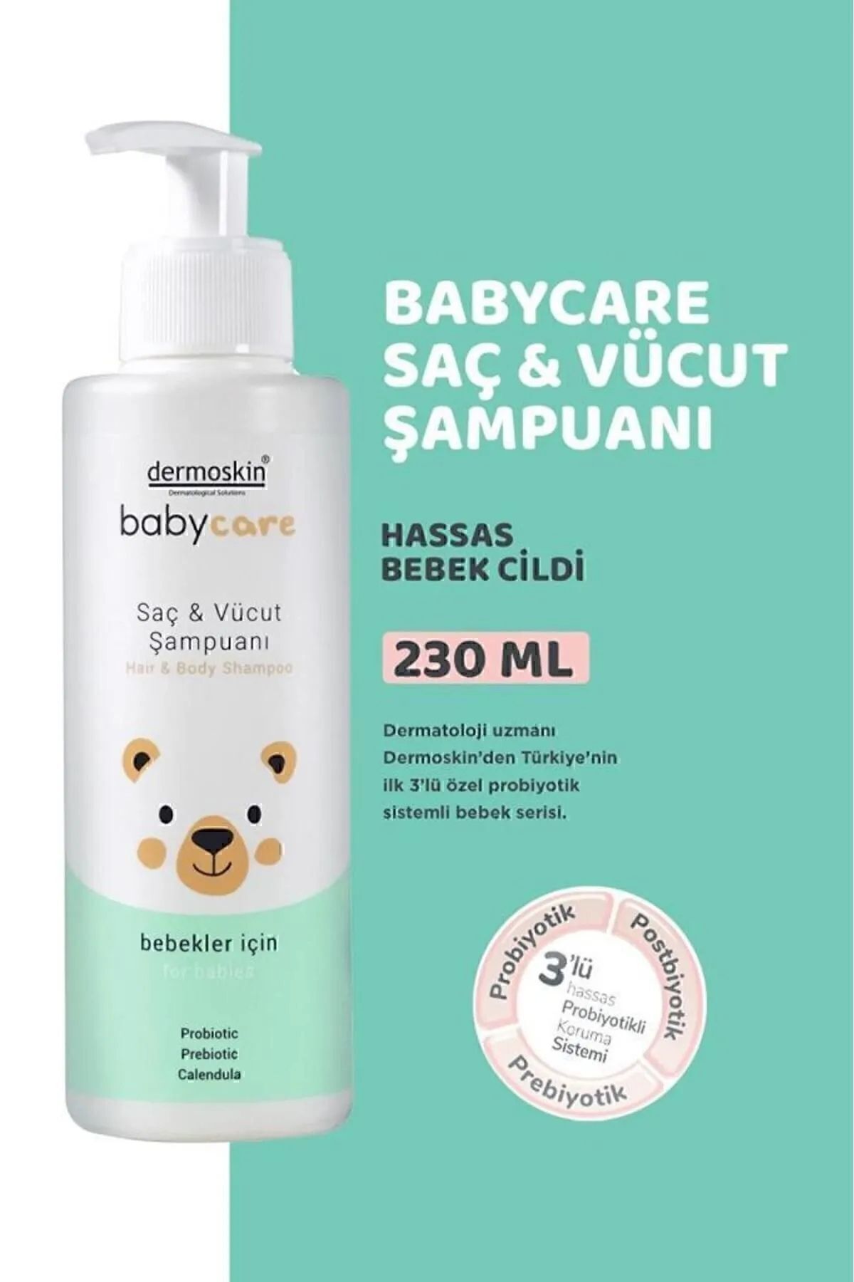 Dermoskin Bebek Saç Ve Vücut Şampuanı 230 ml