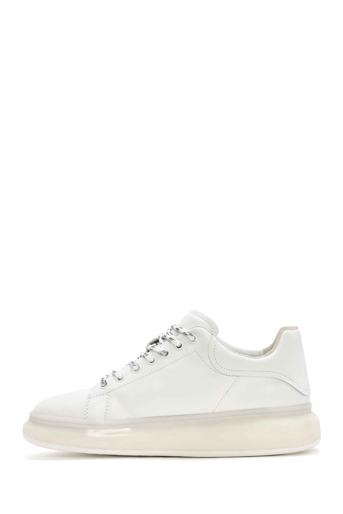 Derimod-White Thick Sole Men's Leather Sneakers - Lace-up, 24SFD 691618 2