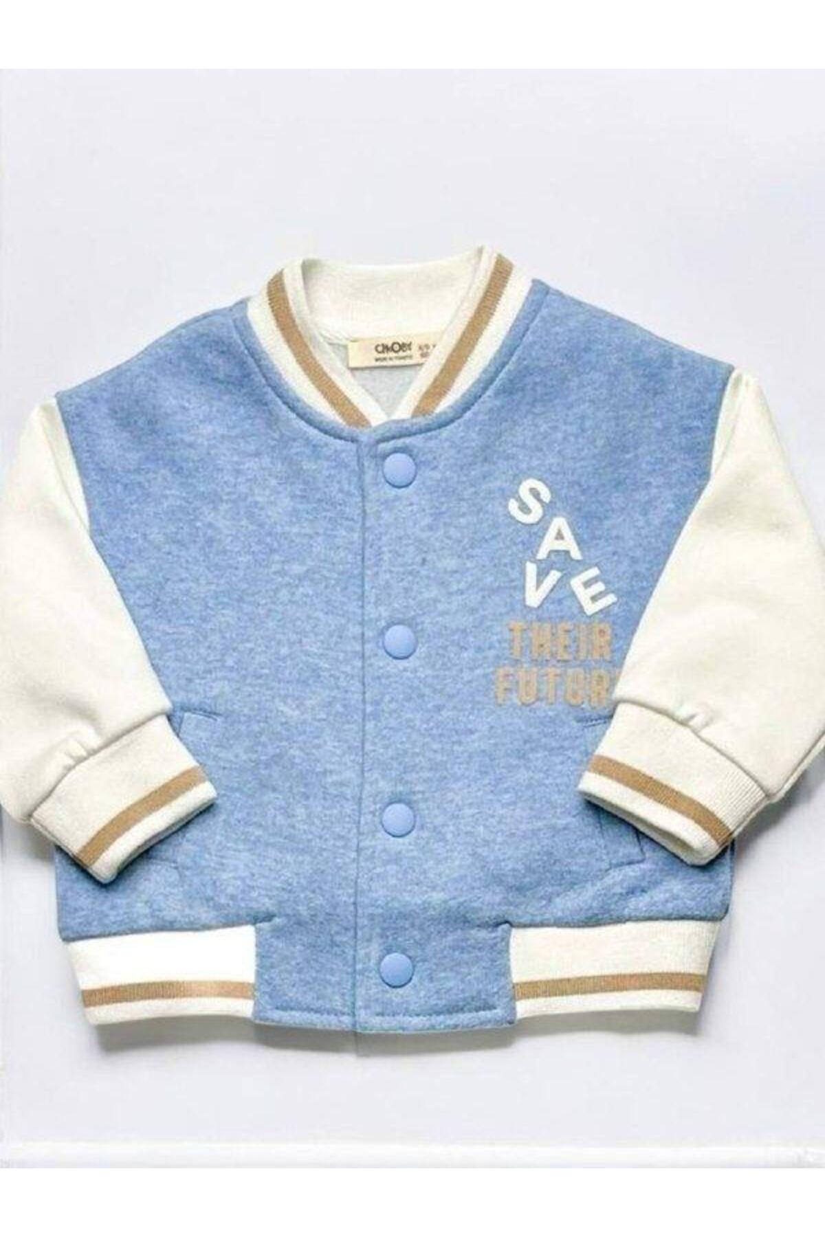 Zekids Erkek Bebek İçi Şardonlu Save Yazılı Kolej Hırkası fotoğrafı 2 (önizleme)