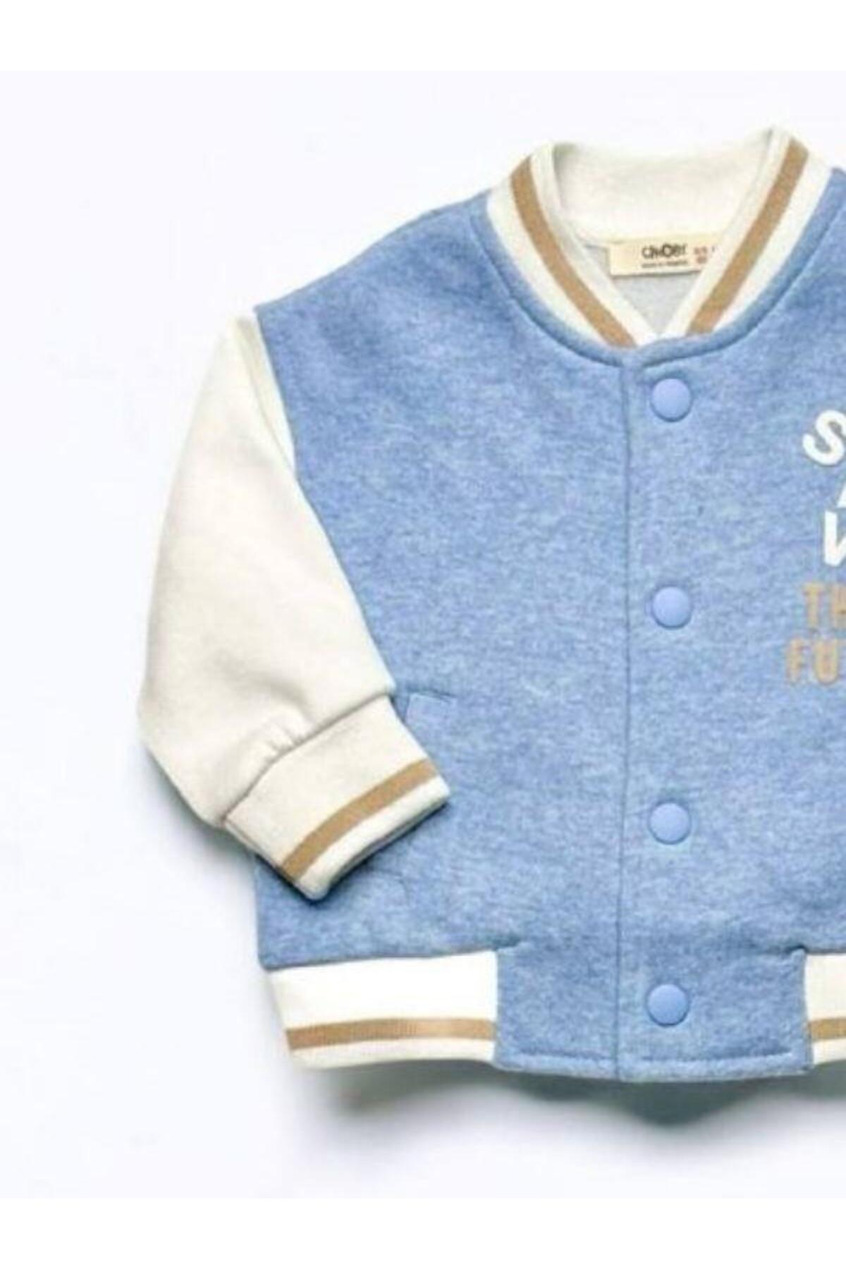 Zekids Erkek Bebek İçi Şardonlu Save Yazılı Kolej Hırkası fotoğrafı 4 (önizleme)