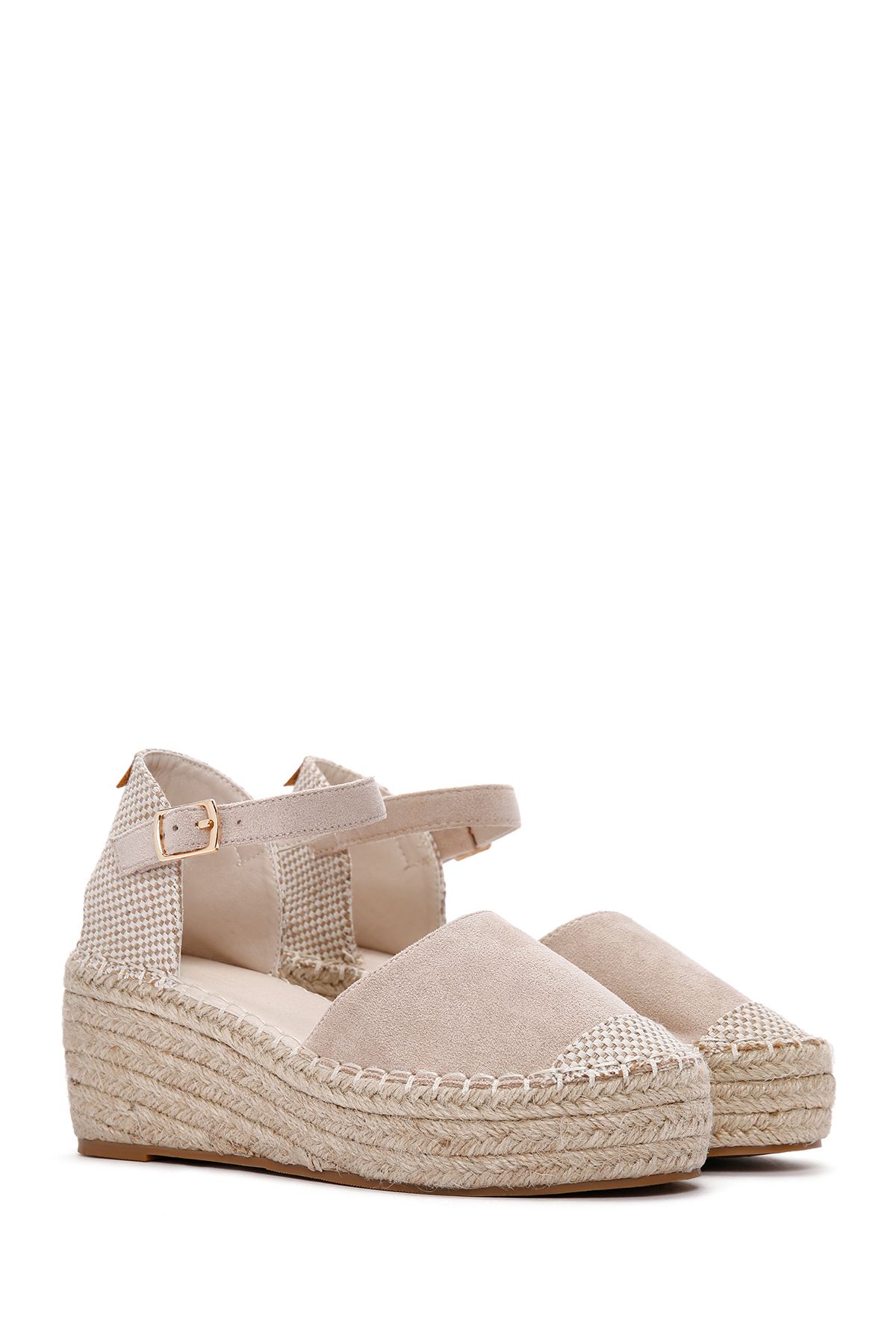 اسپادریل خاکستری زنانه باله پرنده پاشنه اسپندر espadril 24sfe474210 Derimod