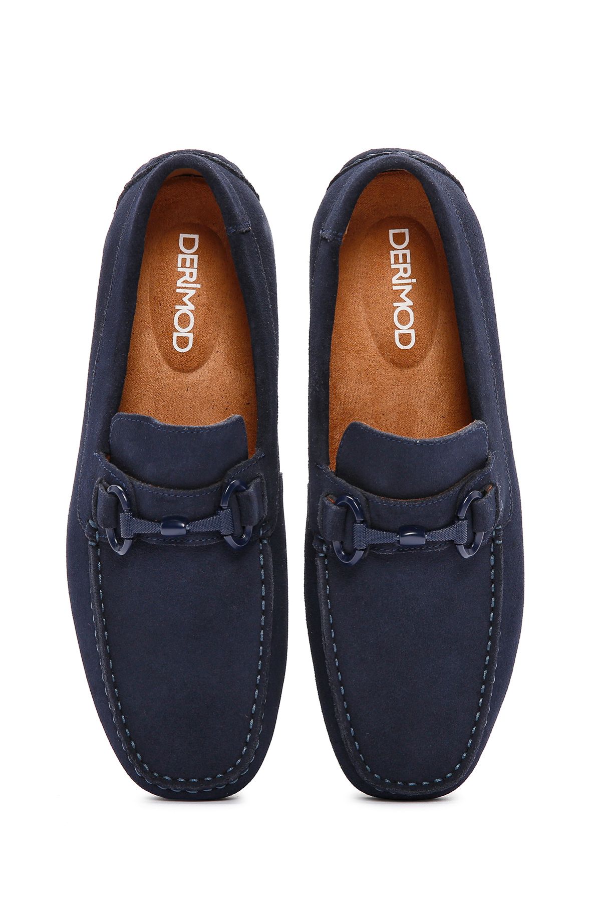 Derimod-Men's Casual Loafer - Navy Blue Suede Leather, Model 24sfd691210 7