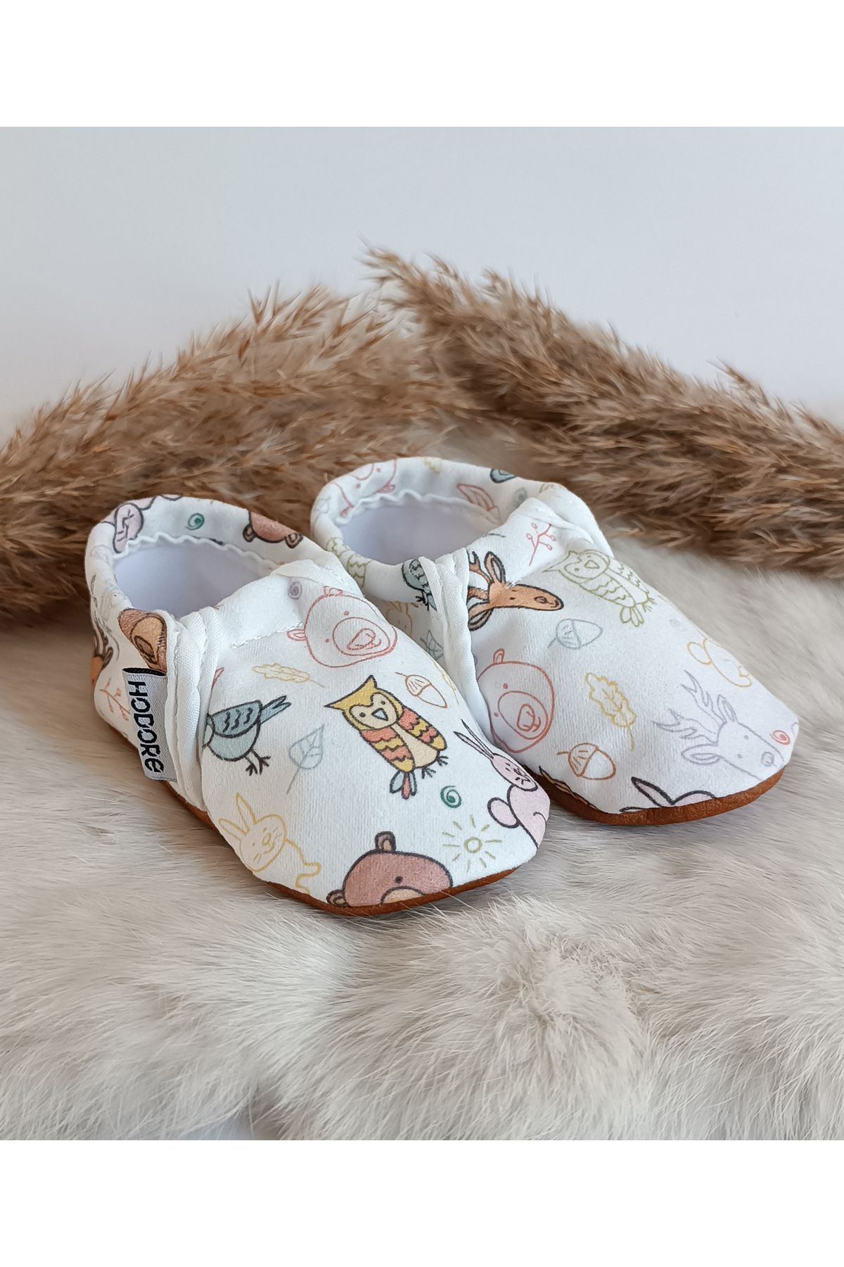 Hodore-Cheerful Forest Baby Booties - Non-Slip Sole Nursery Shoes 3