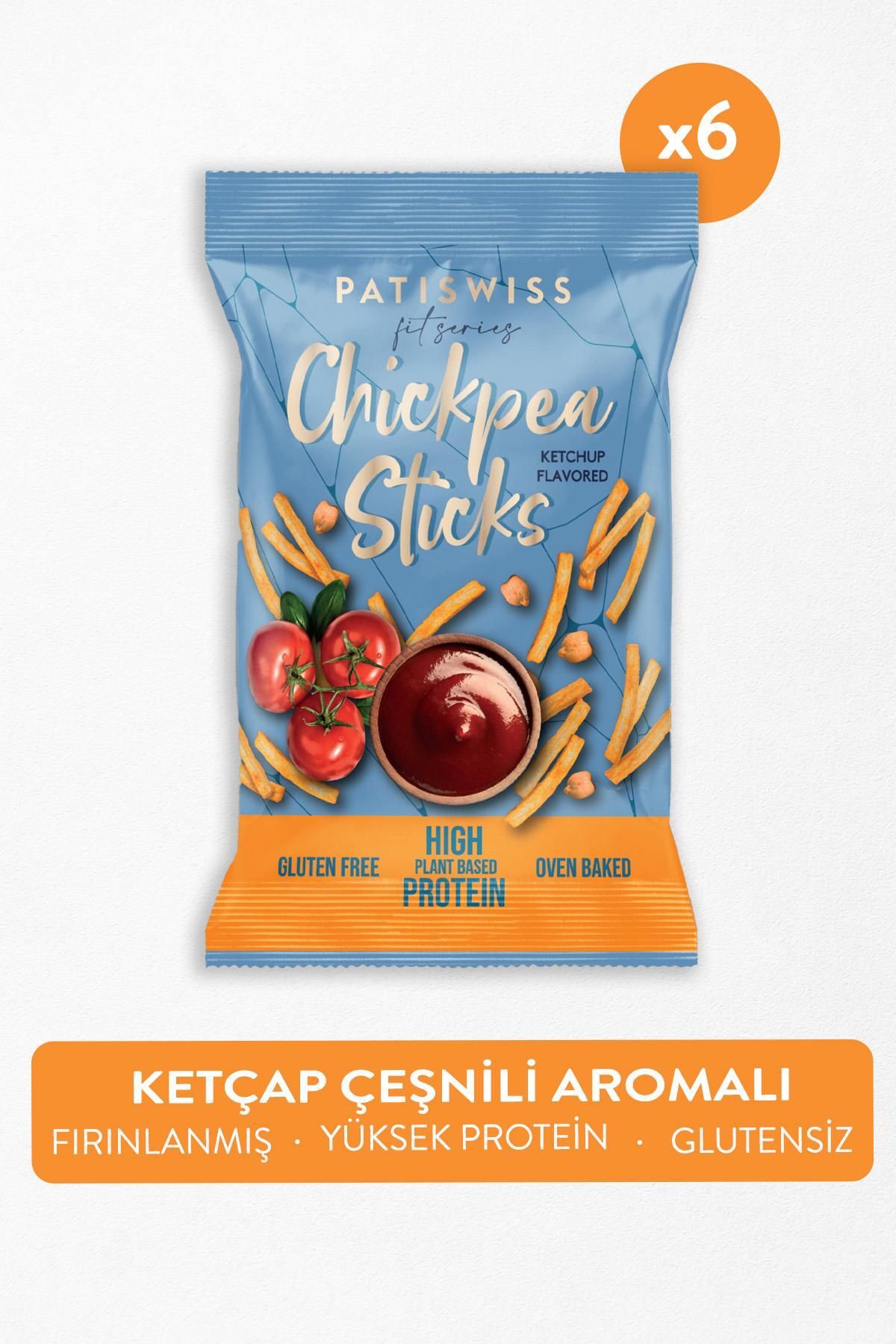 Patiswiss Ketçap Çeşnili Çubuk Nohut Cipsi 50g X 6 Adet