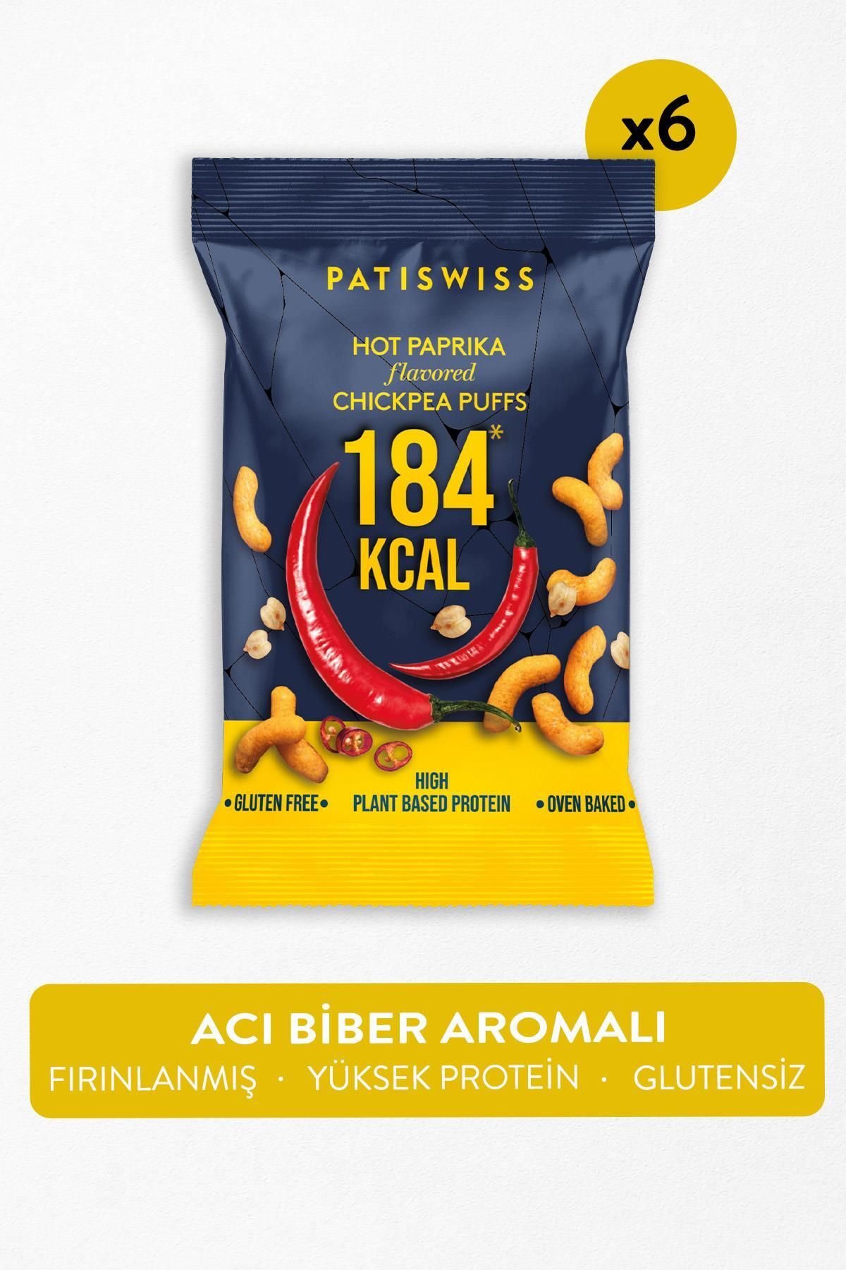 Patiswiss Acı Biber Aromalı Nohut Cips Seti 50g X 6 Adet