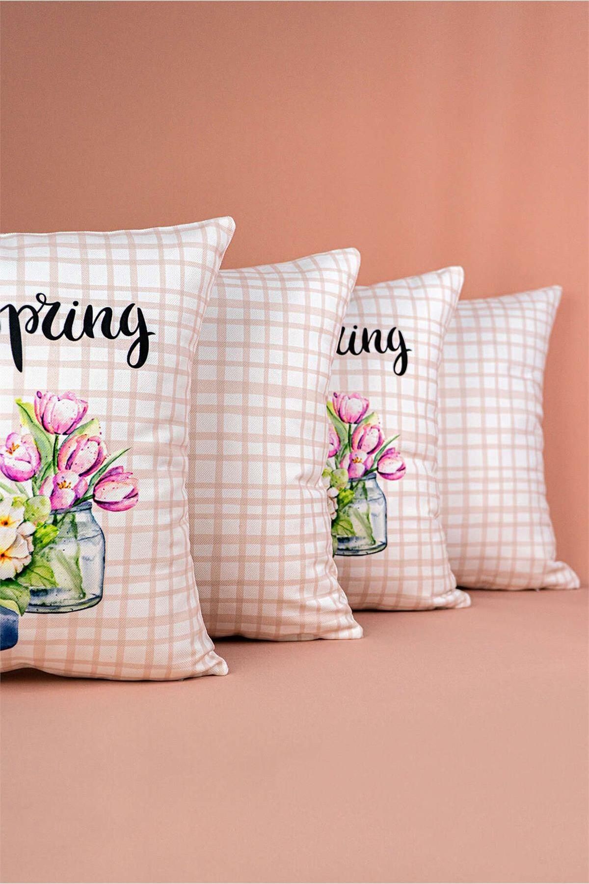 Cango Home-Double Sided White Cream Spring Themed Floral Patterned 4-Piece Digital Printed Throw Pillow Cover Set 4kmbs268 1