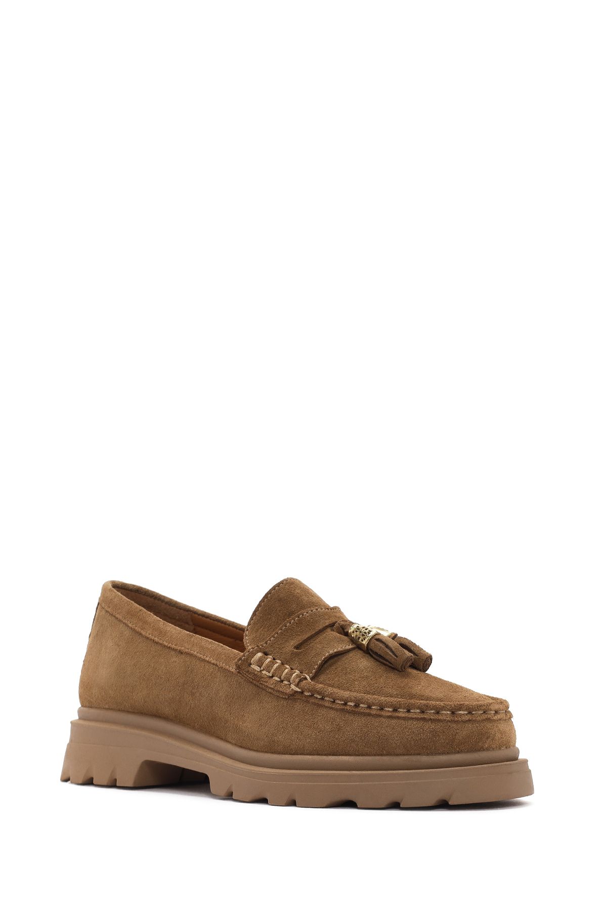 لوفر چند رنگ زنانه Taba چرمی Loafer 24SFD420110 Derimod