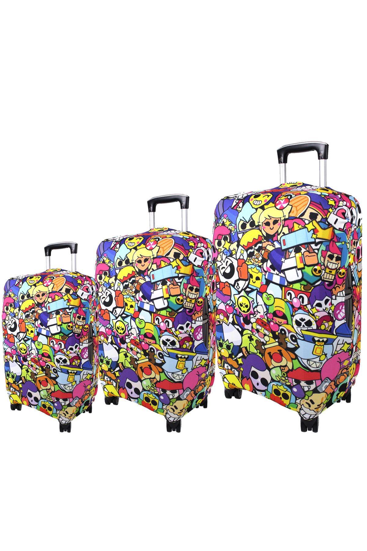 MY SARACİYE-My Saraciye 108 Character Suitcase and Suitcase Set - Large, Medium, Cabin Size Case Set 2
