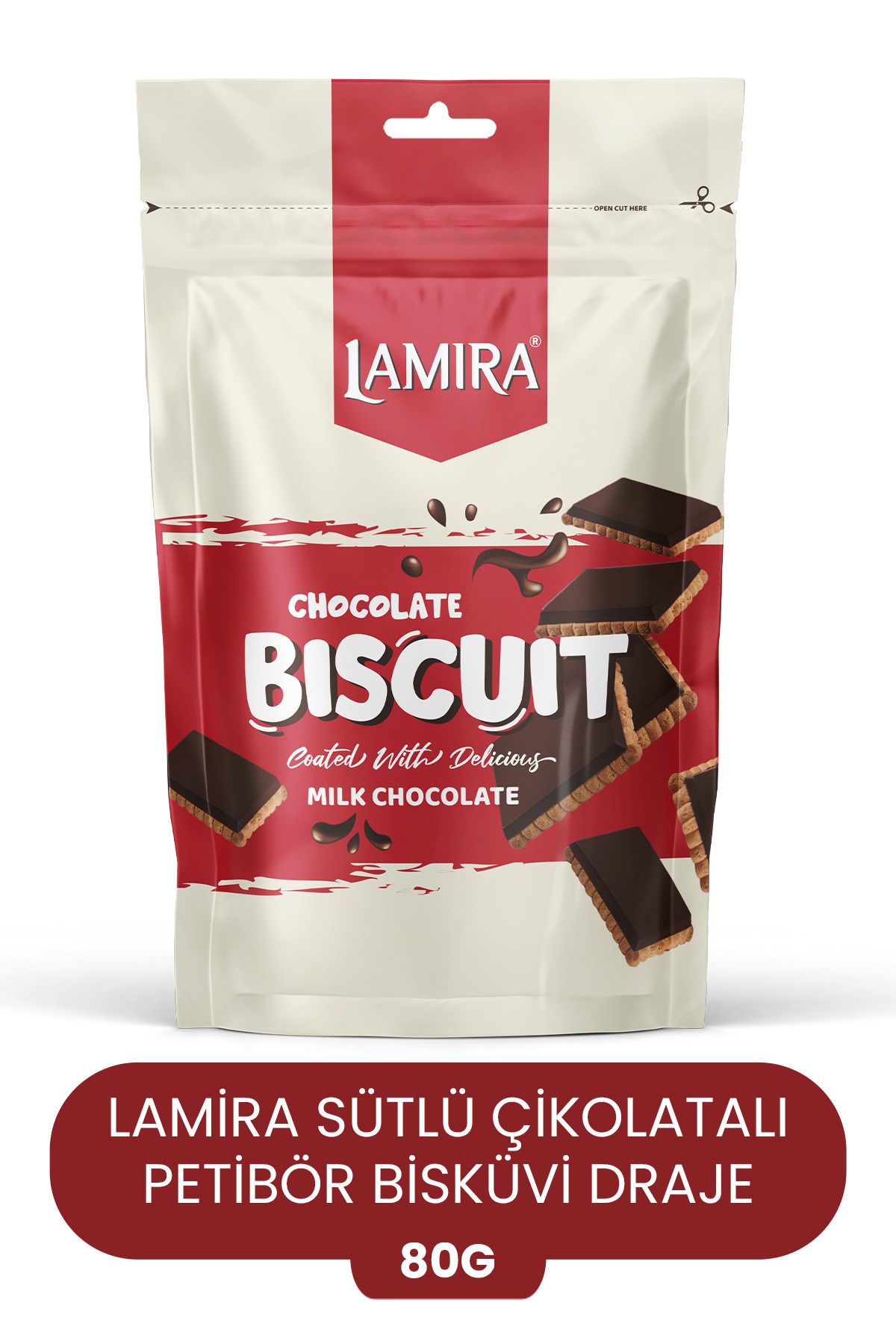 LAMİRA-80g Milk Chocolate Lamira Petibur Biscuits 1