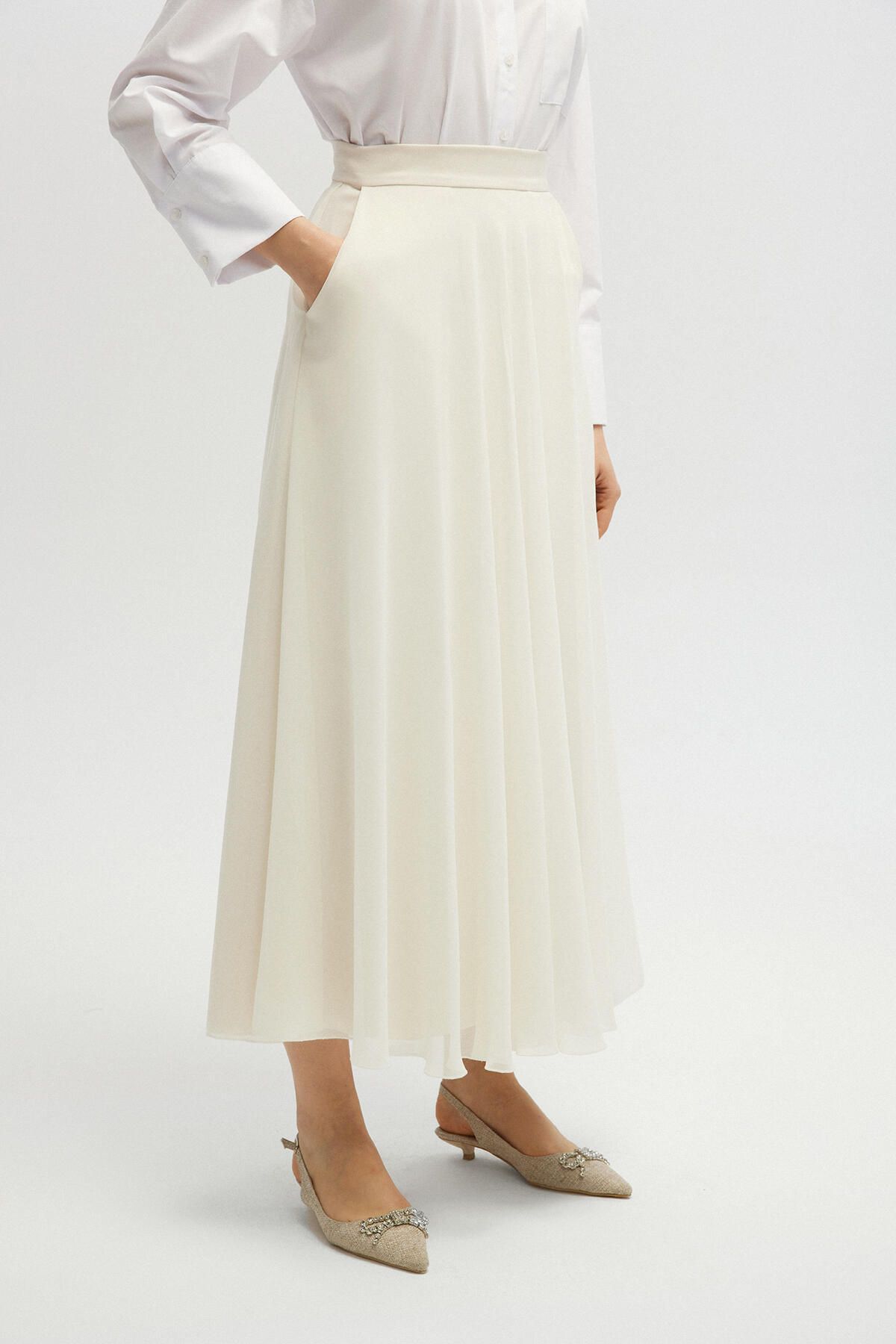 Touché Privé-Modest Skirt - Beige - Regular 6