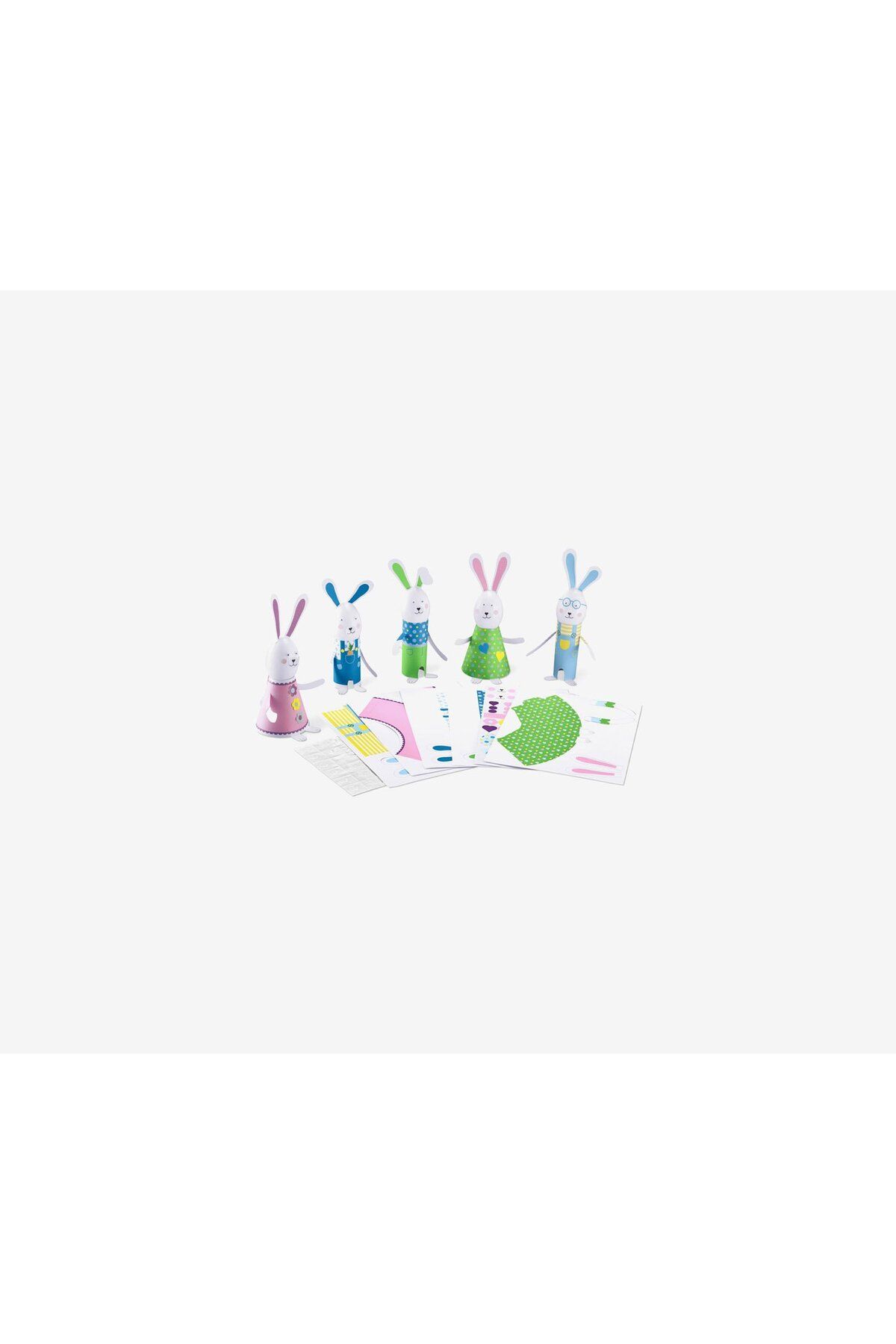 Tchibo-Easter Craft Kit Bunny Family, White Combo 2