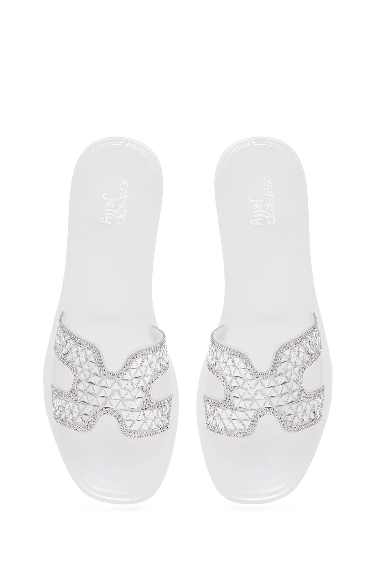 Derimod-White Stone Women's Jelly Slippers - 24sfe4919pv 7