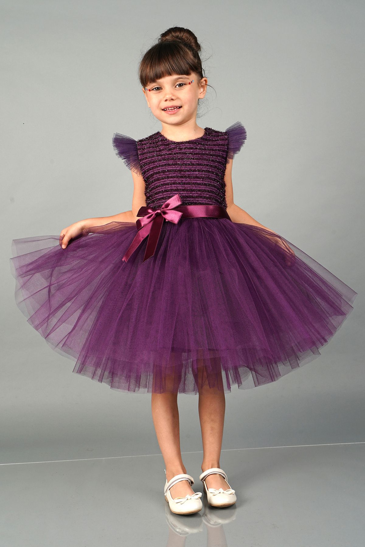 Mixie-Girls' Evening Dress with Purple Tulle - Party Dress 7