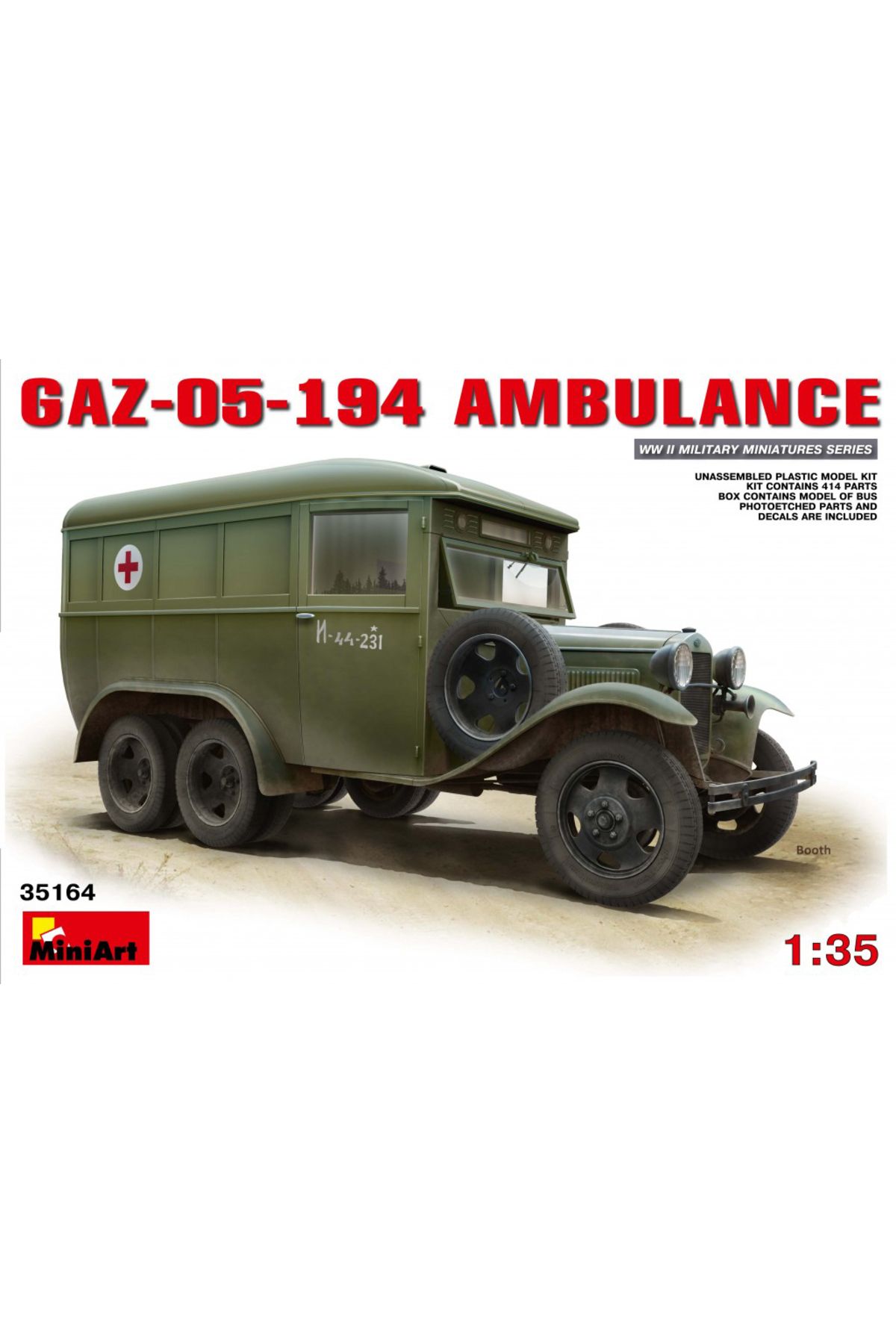 ماکت مردانه و زنانه 1:35 GAS 05 194 آمبولانس MiniArt